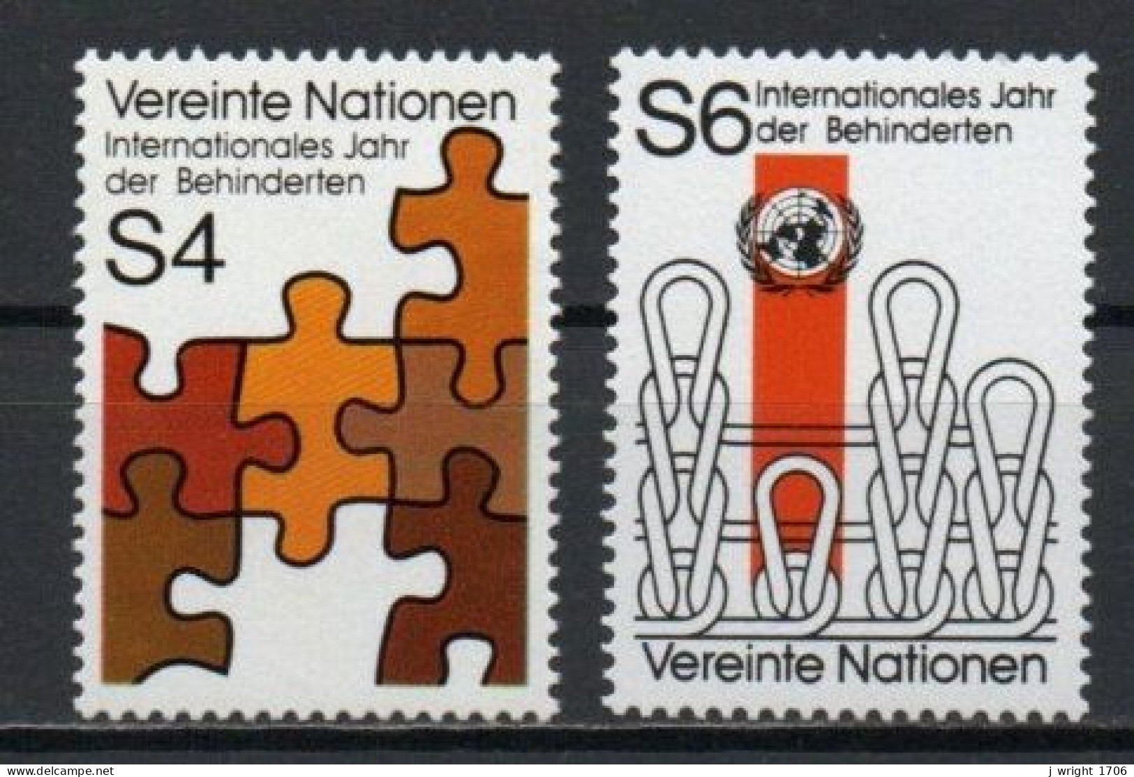 UN/Vienna, 1981, International Year Of The Disabled, Set, MNH - Neufs