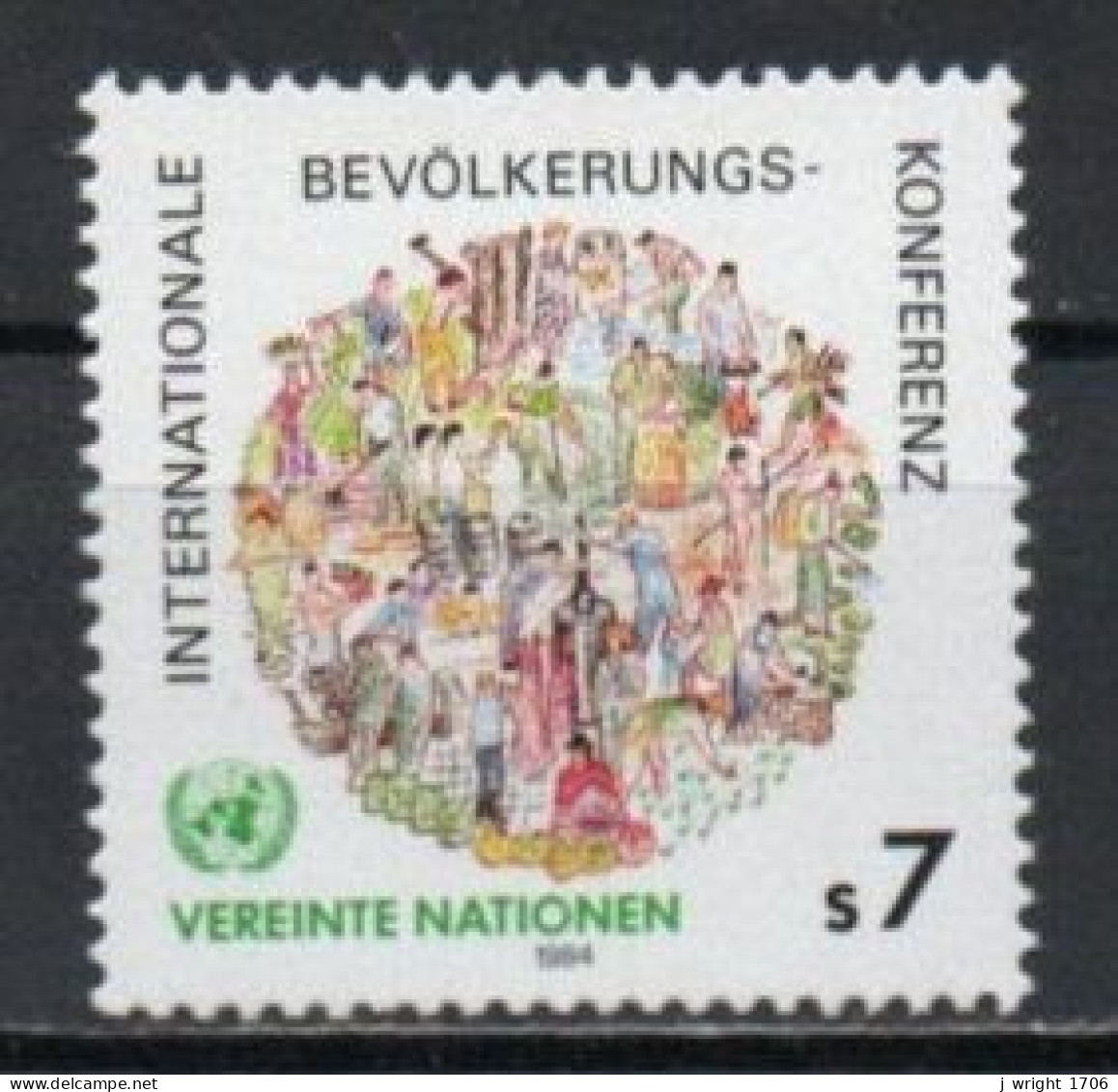 UN/Vienna, 1984, International Population Conf, 7S, USED - Neufs