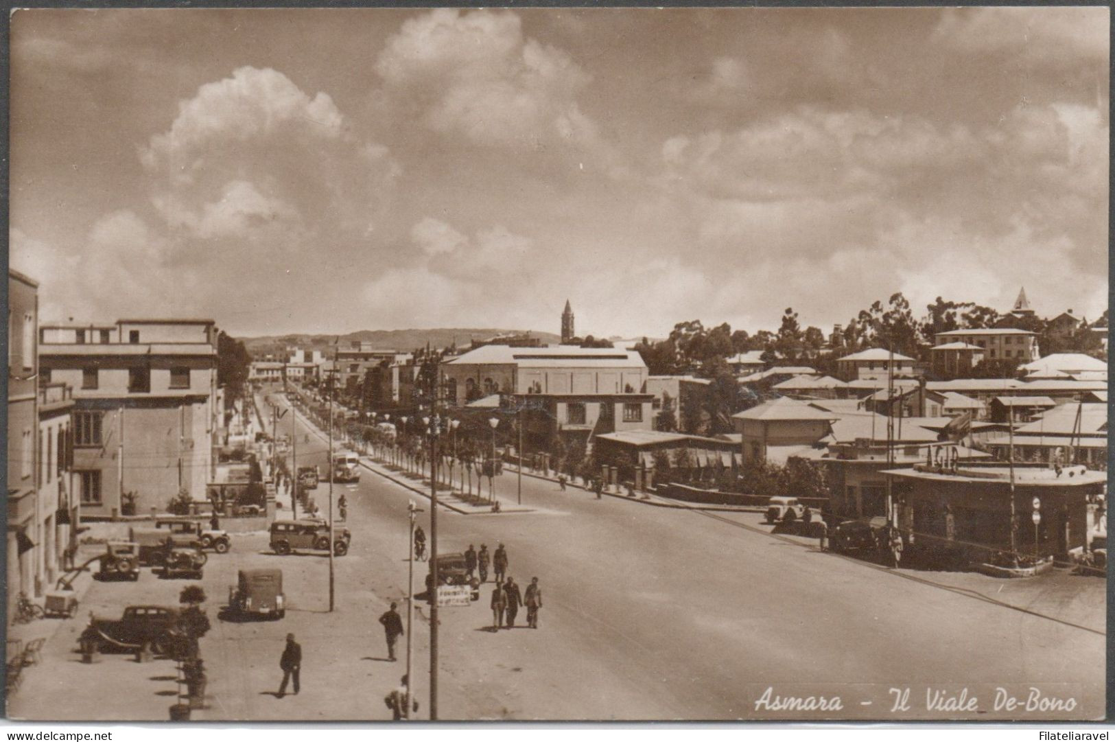 AOI - 1939 - Africa Orientale Italiana - Cartolina  Illustrata Asmara Viaggiata Da Adi Ugri (Eritrea) A Napoli. - Afrique Orientale Italienne