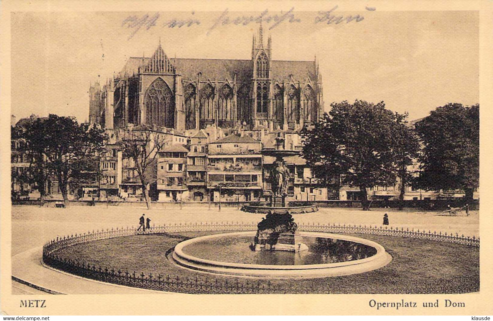 Metz - Opernplatz Und Dom Gel.1943 - Lothringen