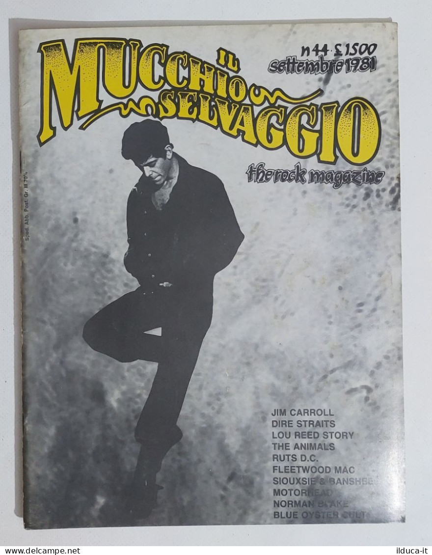 58888 MUCCHIO SELVAGGIO 1981 N. 44 - Jim Carroll / Dire Straits / Animals / Ruts - Musique