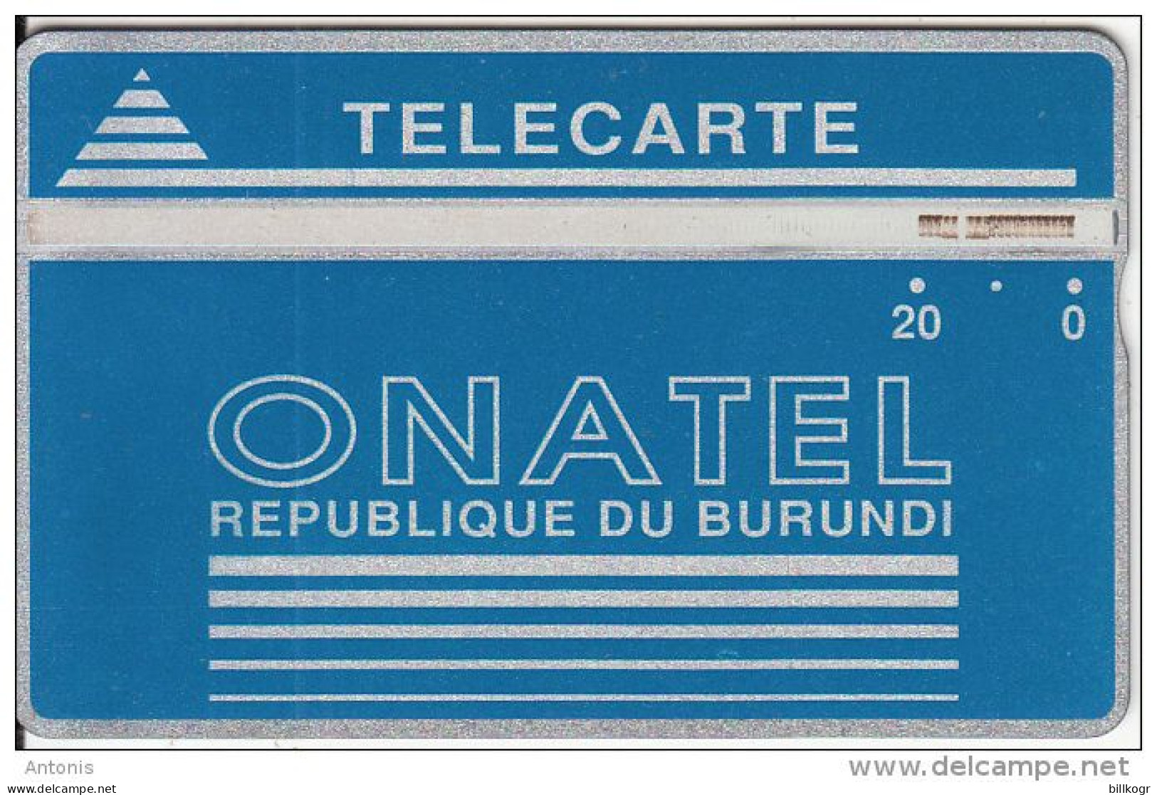 BURUNDI - Onatel Logo(blue 20 Units), CN : 406A, Tirage 30000, Used - Burundi