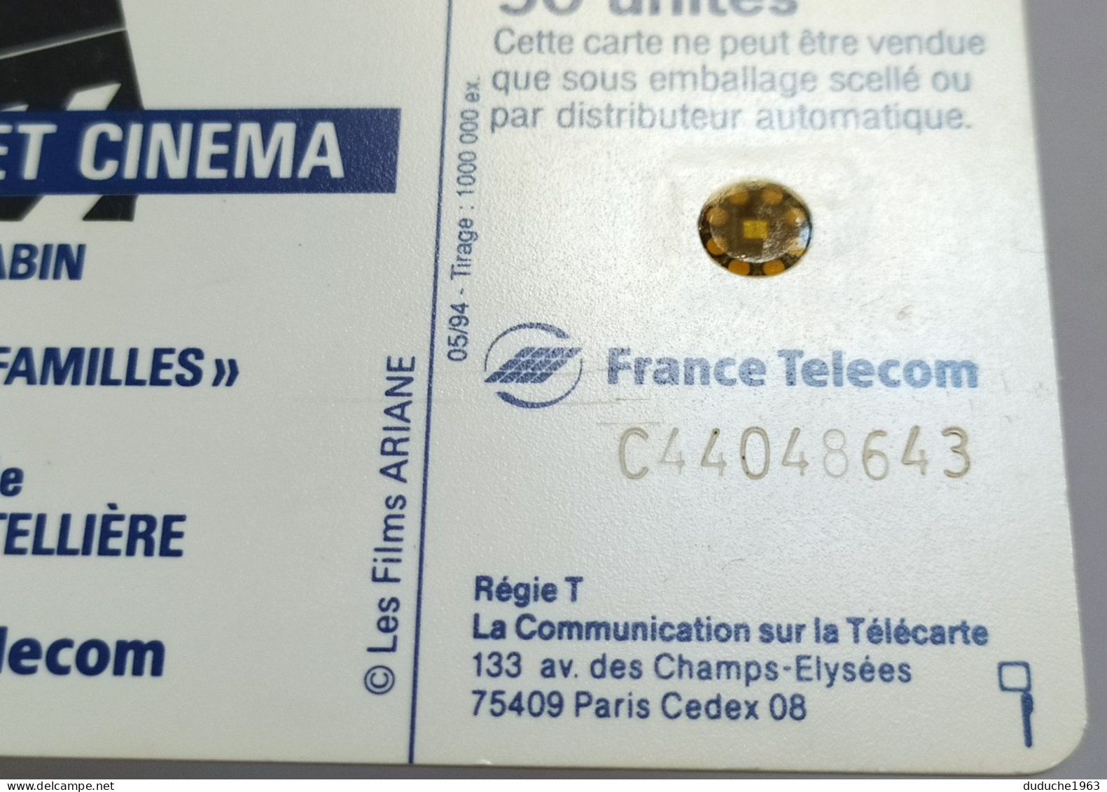 Télécarte France - Téléphone Et Cinéma - Jean Gabin - Ohne Zuordnung