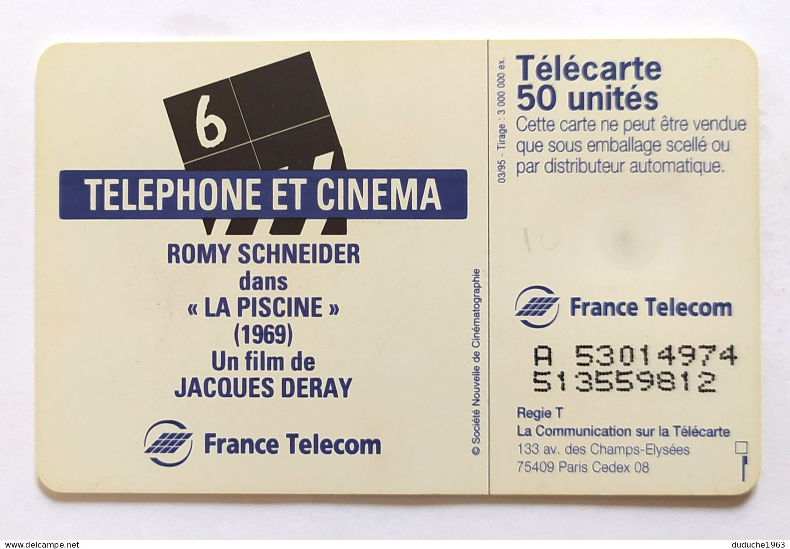 Télécarte France - Téléphone Et Cinéma - Romy Schneider - Unclassified