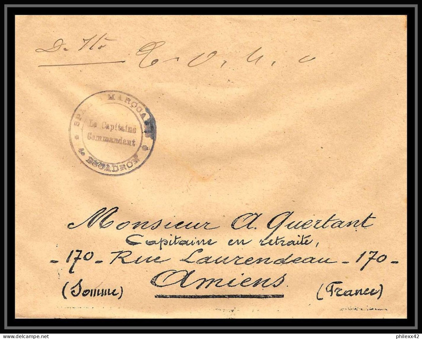 0845 lot 5 lettres 9ème escadron saphis marocains Lettre cover occupation du maroc estampilles War dont signé