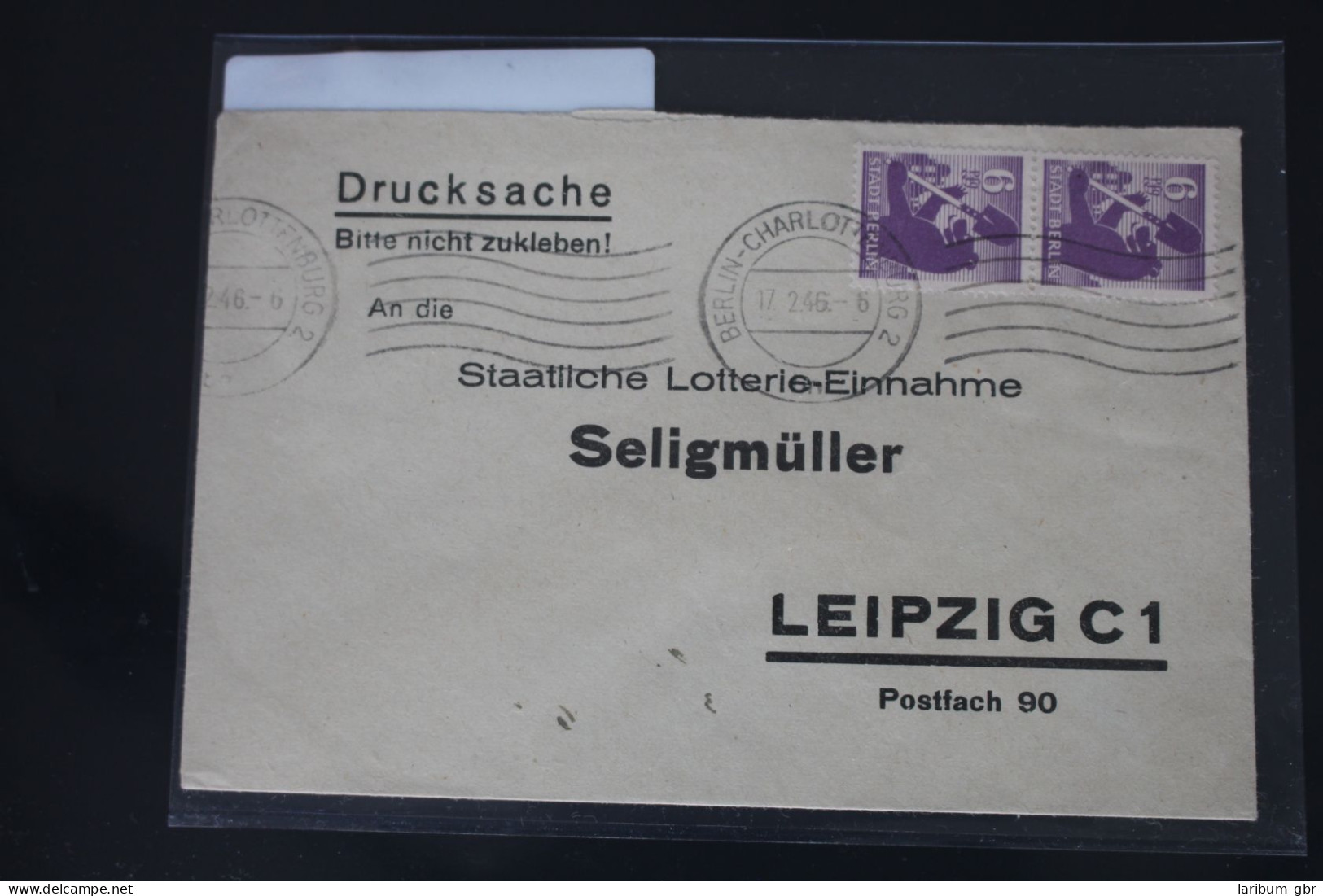 Berlin Und Brandenburg 2A Auf Brief Als Mehrfachfrankatur Als Senkr. Paar #BB379 - Berlin & Brandebourg