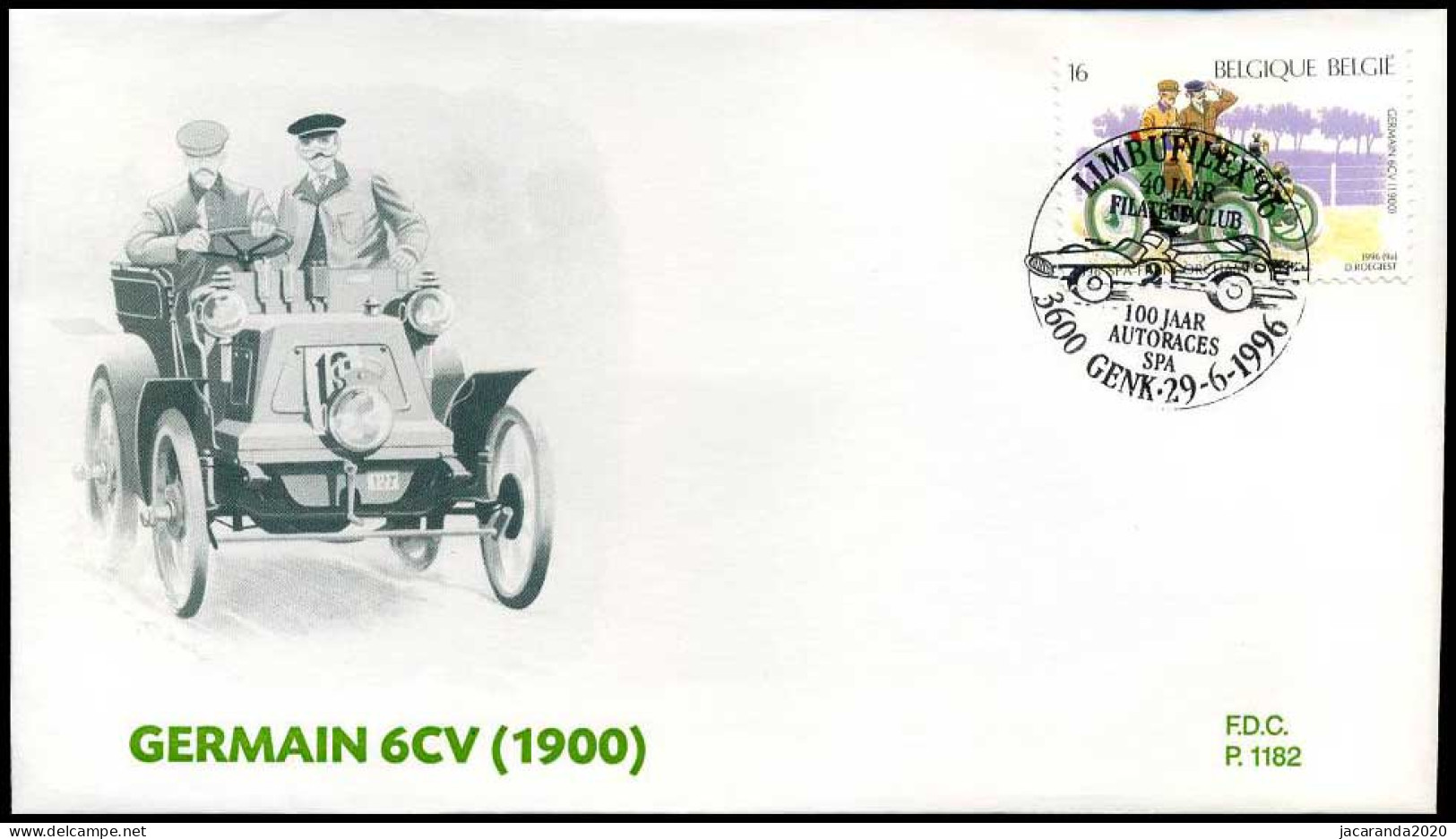 2649 - FDC - 100 Jaar Autoraces In Spa  #1  P1182 - 1991-2000