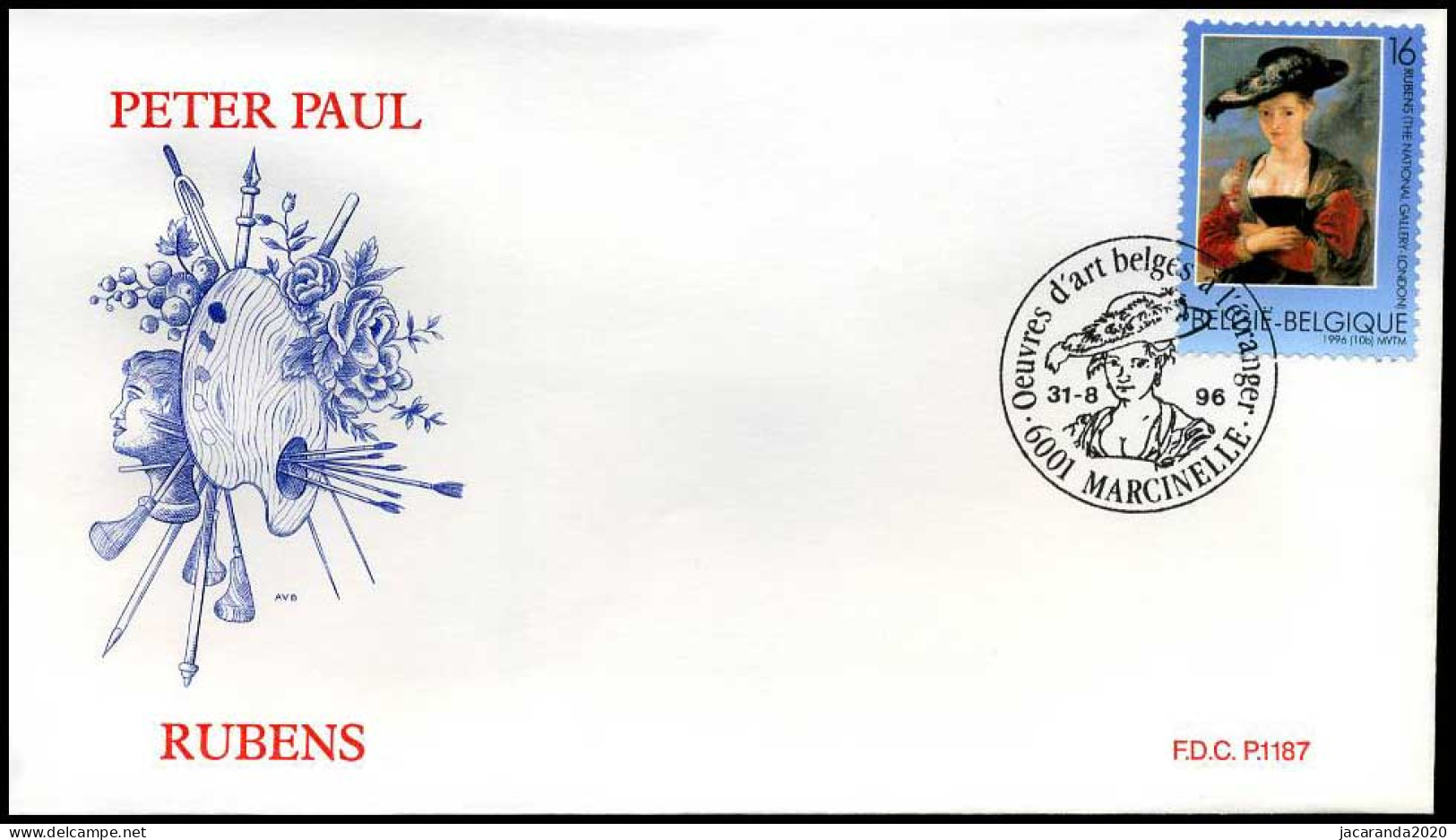 2656 - FDC - Belgische Kunstwerken  #3  P1187 - 1991-2000