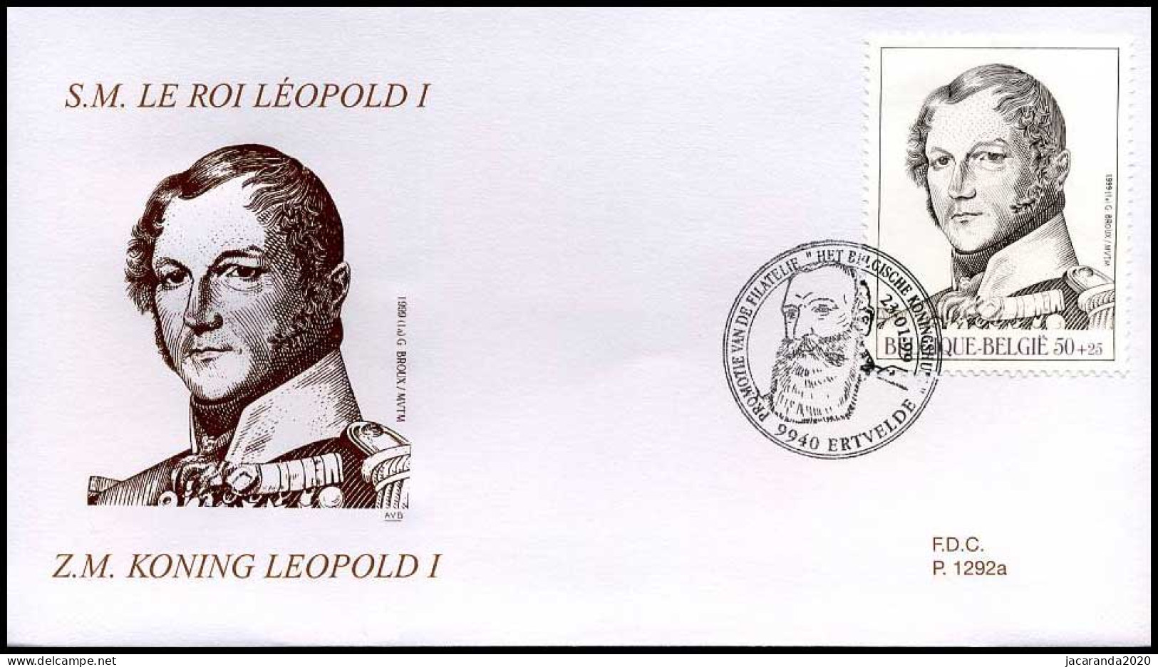 2795 - FDC - Promotie Van De Filatelie  #1  P1292a - 1991-2000