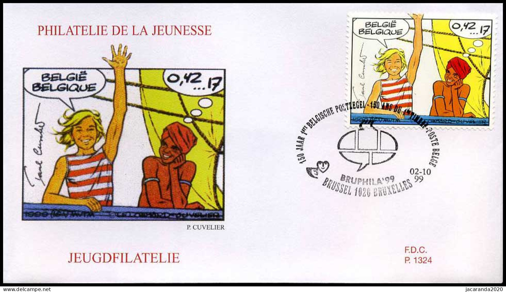 2841 - FDC - Jeugdfilatelie  #1  P1324 - 1991-2000