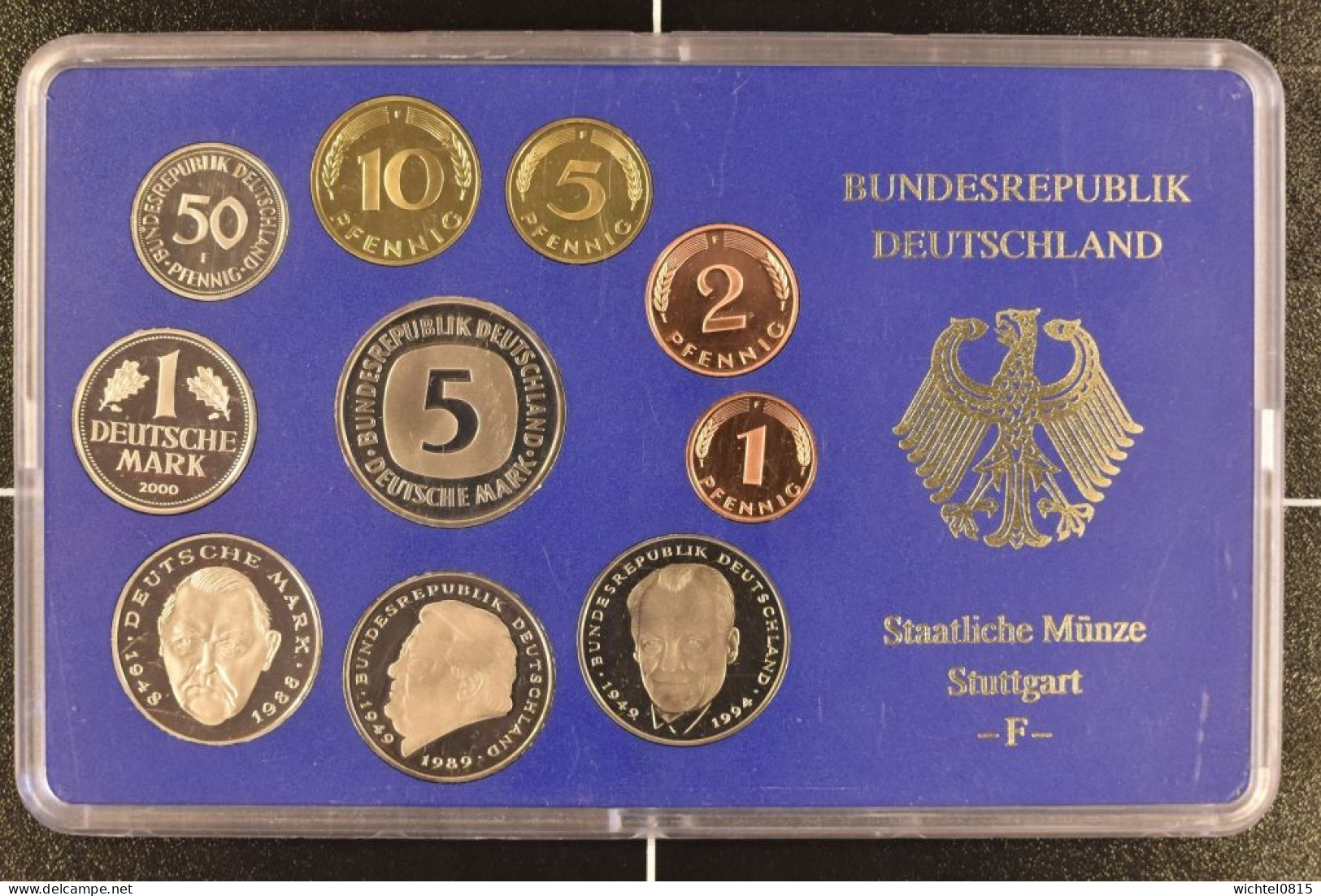 Kursmünzsatz BRD 2000 Prägestätte F [Stuttgart] - Mint Sets & Proof Sets