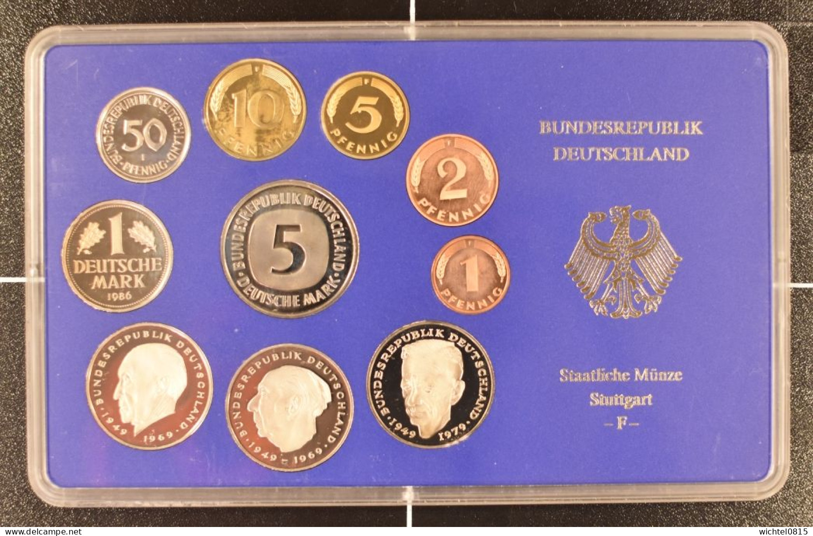 Kursmünzsatz BRD 1986 Prägestätte F [Stuttgart] - Mint Sets & Proof Sets