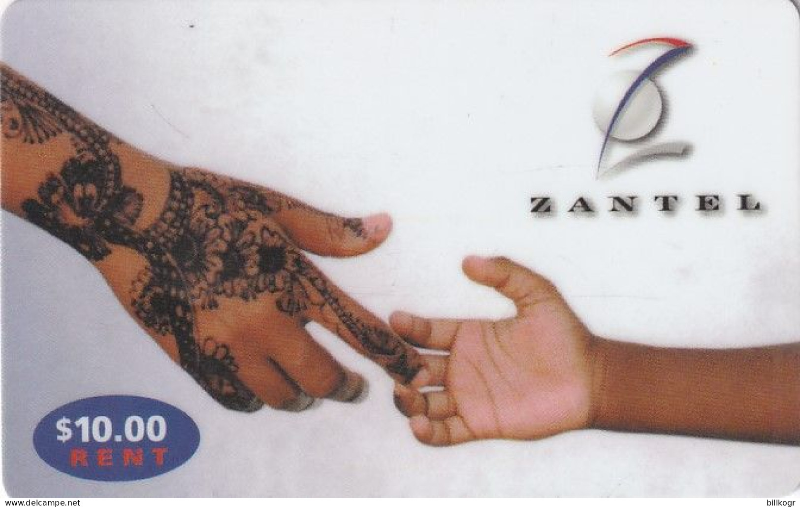 ZANZIBAR - Hands, ZANTEL Prepaid Card $10, Used - Other - Africa