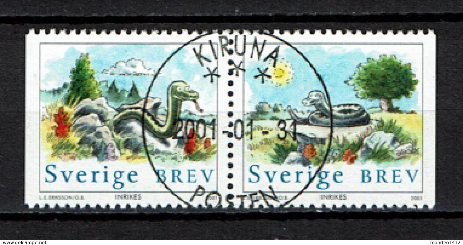 Sweden 2001 - Chinese New Year - Year Of The Snake - Used - Used Stamps