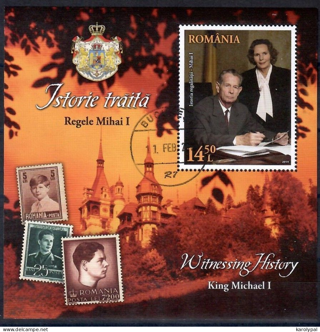 Romania, 2014  CTO, Mi. Bl. Nr. 607A                            The History Of Royalty - Used Stamps