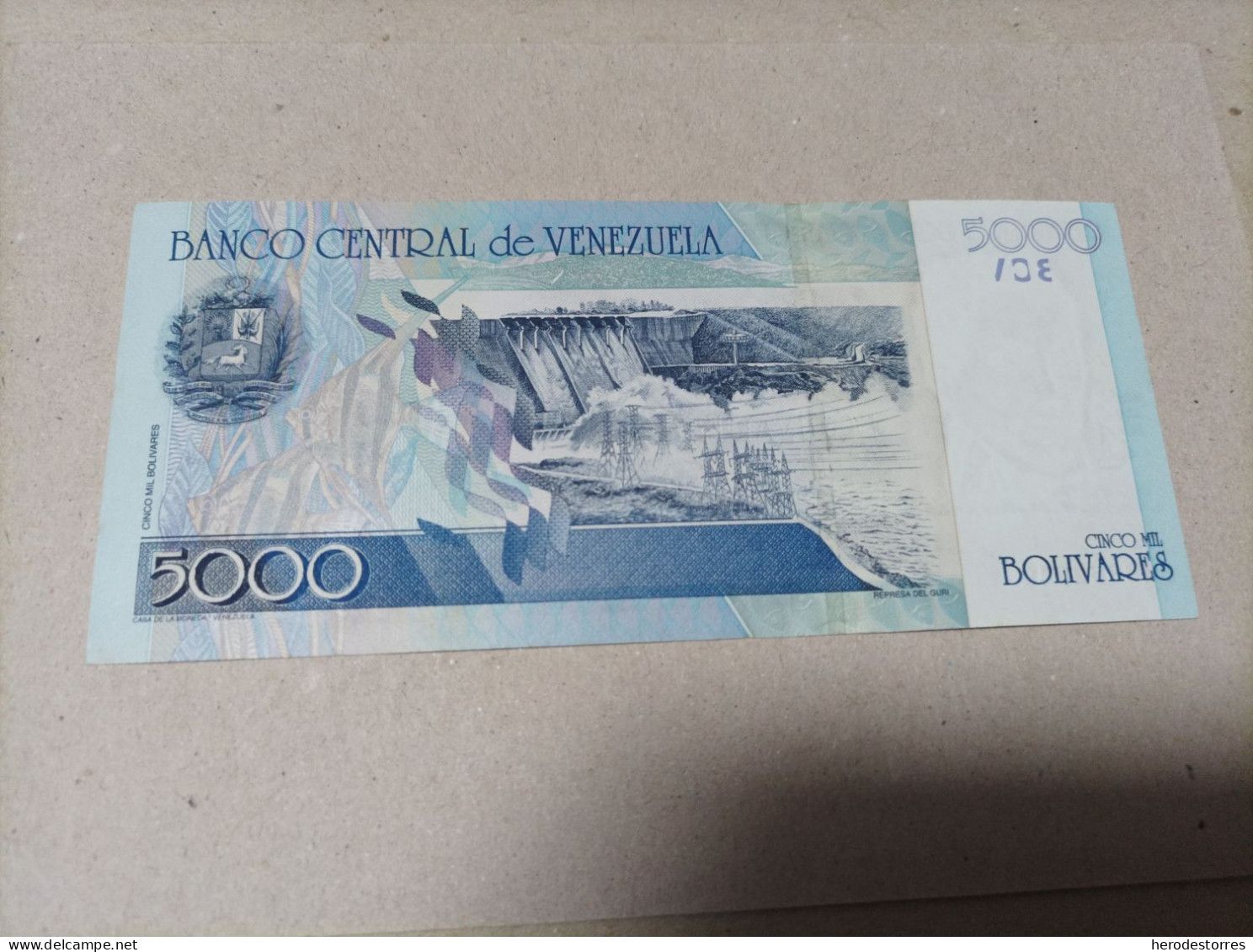 Billete Venezuela, 5000 Bolívares, Año 2002, UNC - Venezuela