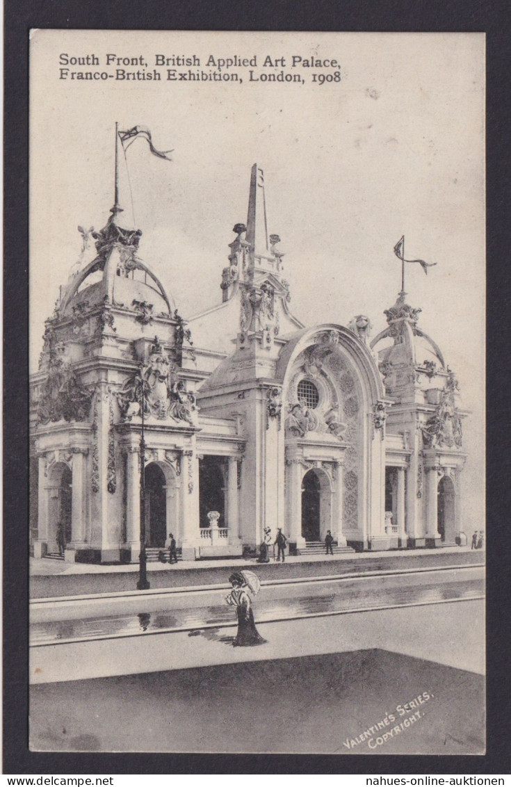 London England Ansichtskarte Dresden Franco Britische Großbritannien Ausstellung - Storia Postale