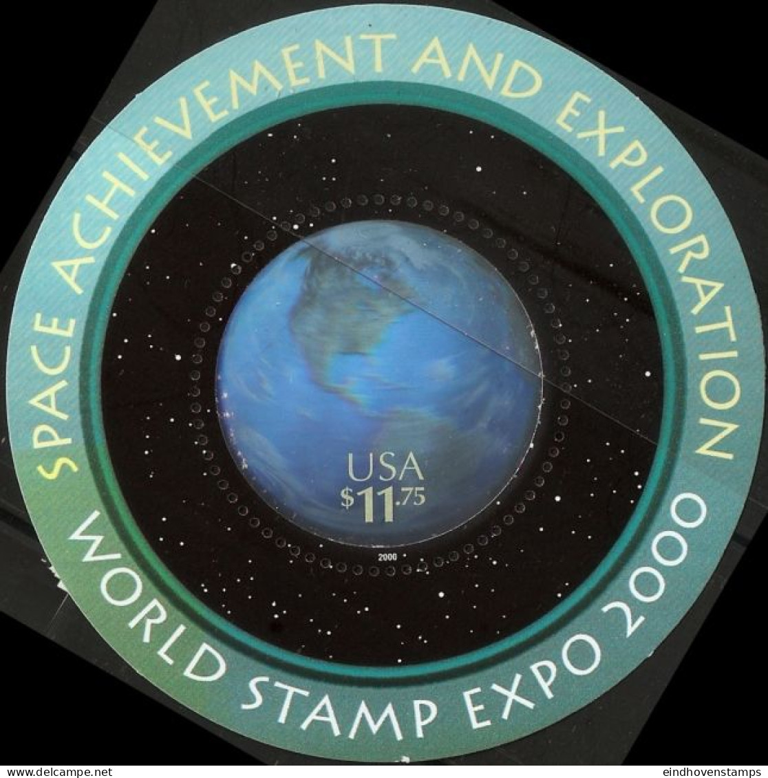 USA 2000 Outer-space Research Block MNH World Stamp Expo Earth-view Hologram Block - USA