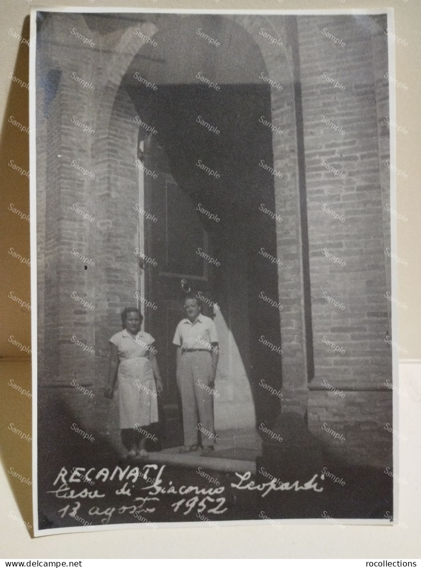 Italy Postcard Photo Italia 1952 RECANATI Casa Di Giacomo Leopardi - Macerata