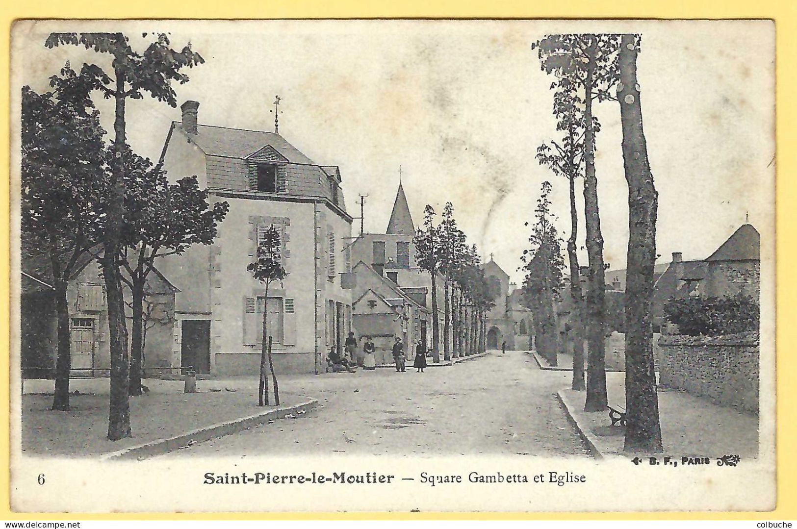 58 - SAINT-PIERRE-le-MOUTIER  +++ Square Gambetta Et Eglise +++ - Saint Pierre Le Moutier