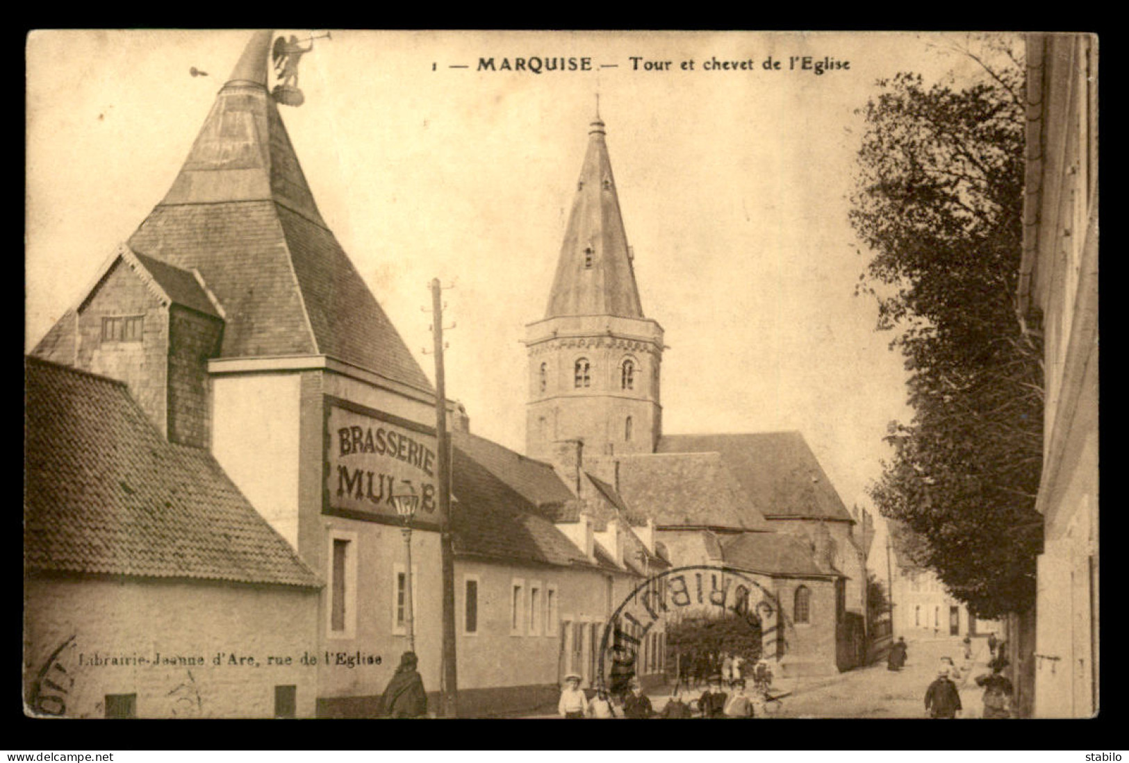 62 - MARQUISE - TOUR ET CHEVET DE L'EGLISE - BRASSERIE MULLE - BIERE - Marquise