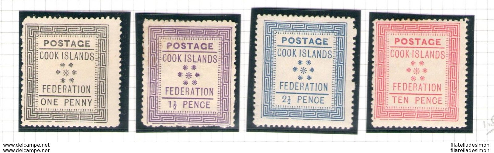 1892 COOK ISLANDS -  SG 1/4 LH* - Autres & Non Classés