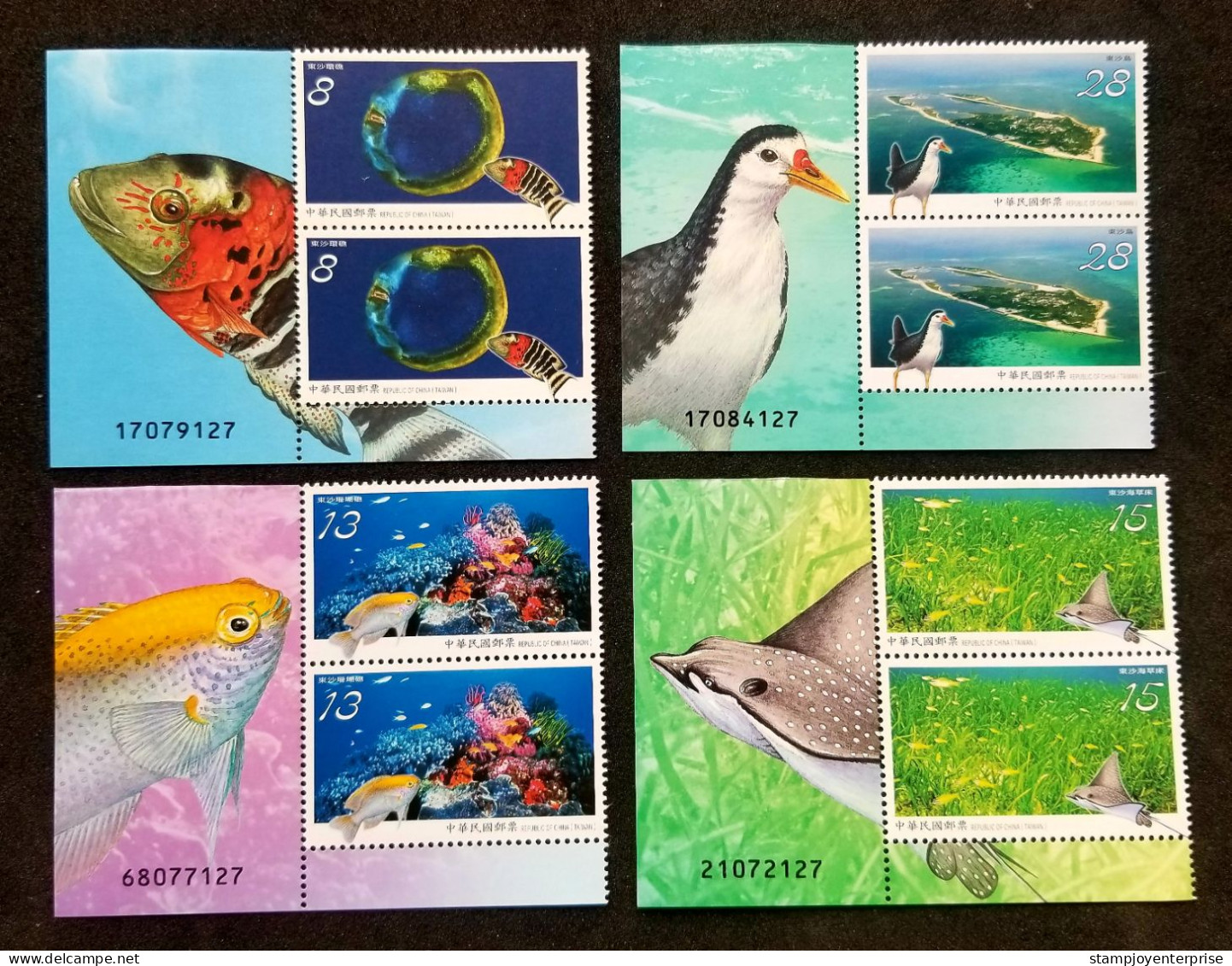 Taiwan Dongsha Atoll National Park 2019 Bird Ray Fish Marine Life Coral Reef Corals Underwater (stamp Plate) MNH - Neufs