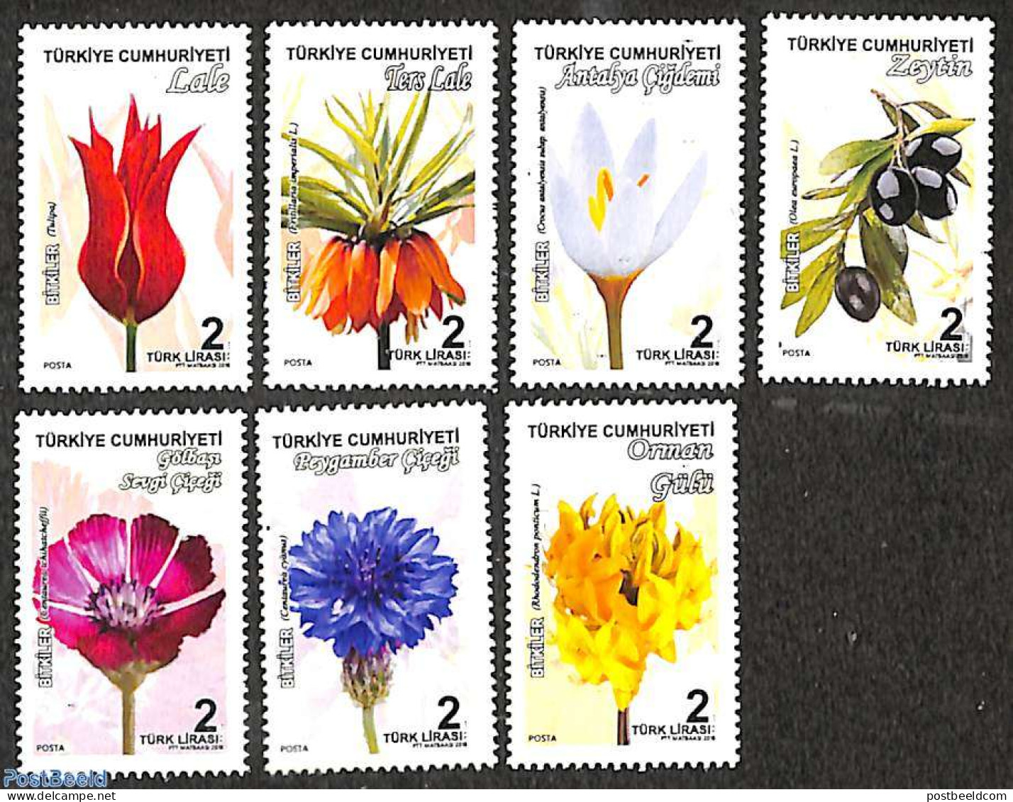 Türkiye 2018 Flowers 7v, Mint NH, Nature - Flowers & Plants - Altri & Non Classificati