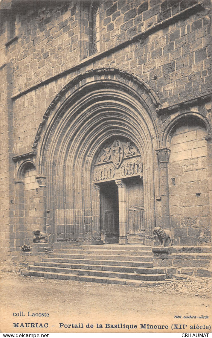 15-MAURIAC-PORTAIL DE LA BASILIQUE MINEURE-N 6014-E/0049 - Mauriac