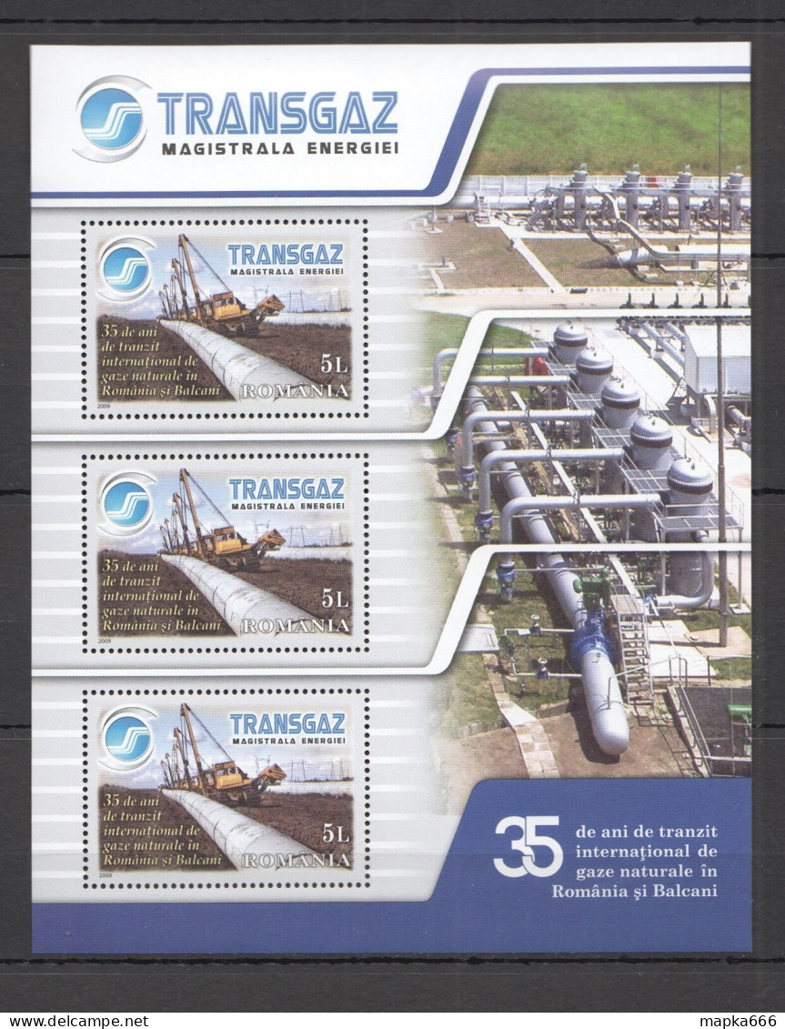 B1151 2009 Romania Transgaz Oil Gaz Bl453 Mnh - Autres & Non Classés