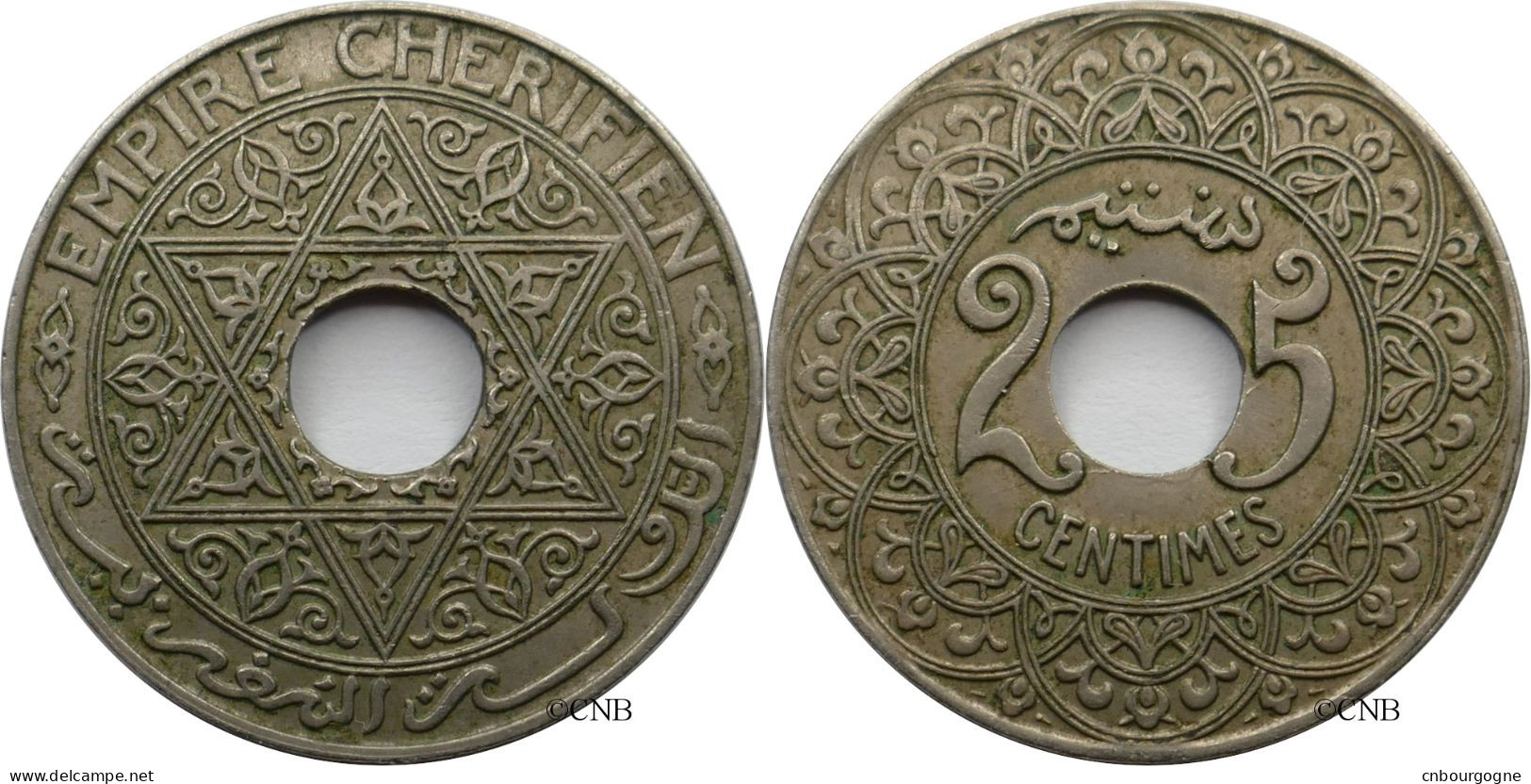 Maroc - Protectorat Français - Moulay Youssef - 25 Centimes ND (1921) - TTB+/AU50 - Mon5910 - Marokko