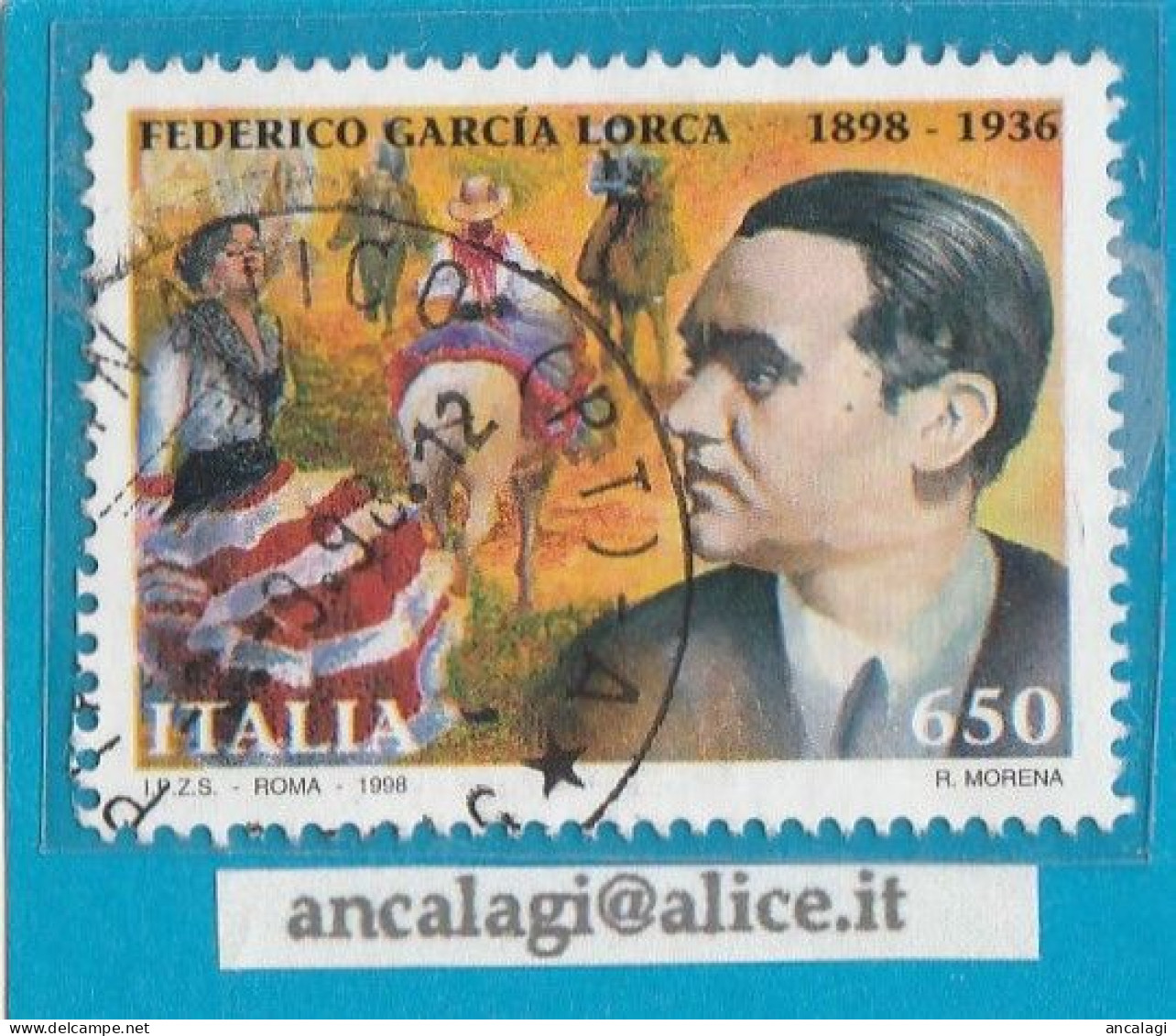 USATI ITALIA 1998 - Ref.0789A "FEDERICO GARCIA LORCA" 1 Val. - - 1991-00: Gebraucht