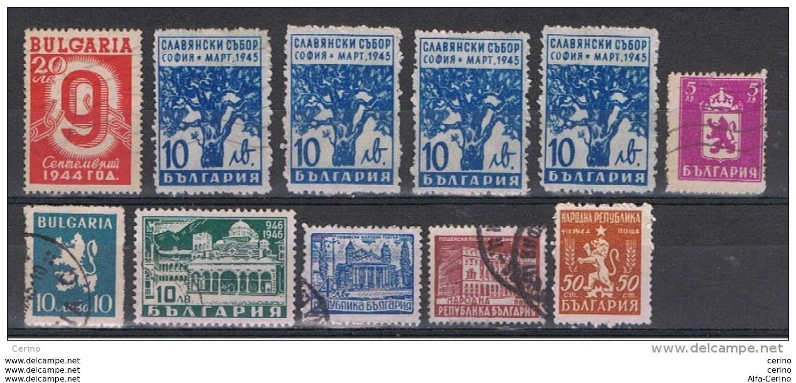 BULGARIA:  1945/50  SOGGETTI  VARI  -  INSIEME  11  VAL. US. -  YV/TELL. 429//594 A - Used Stamps