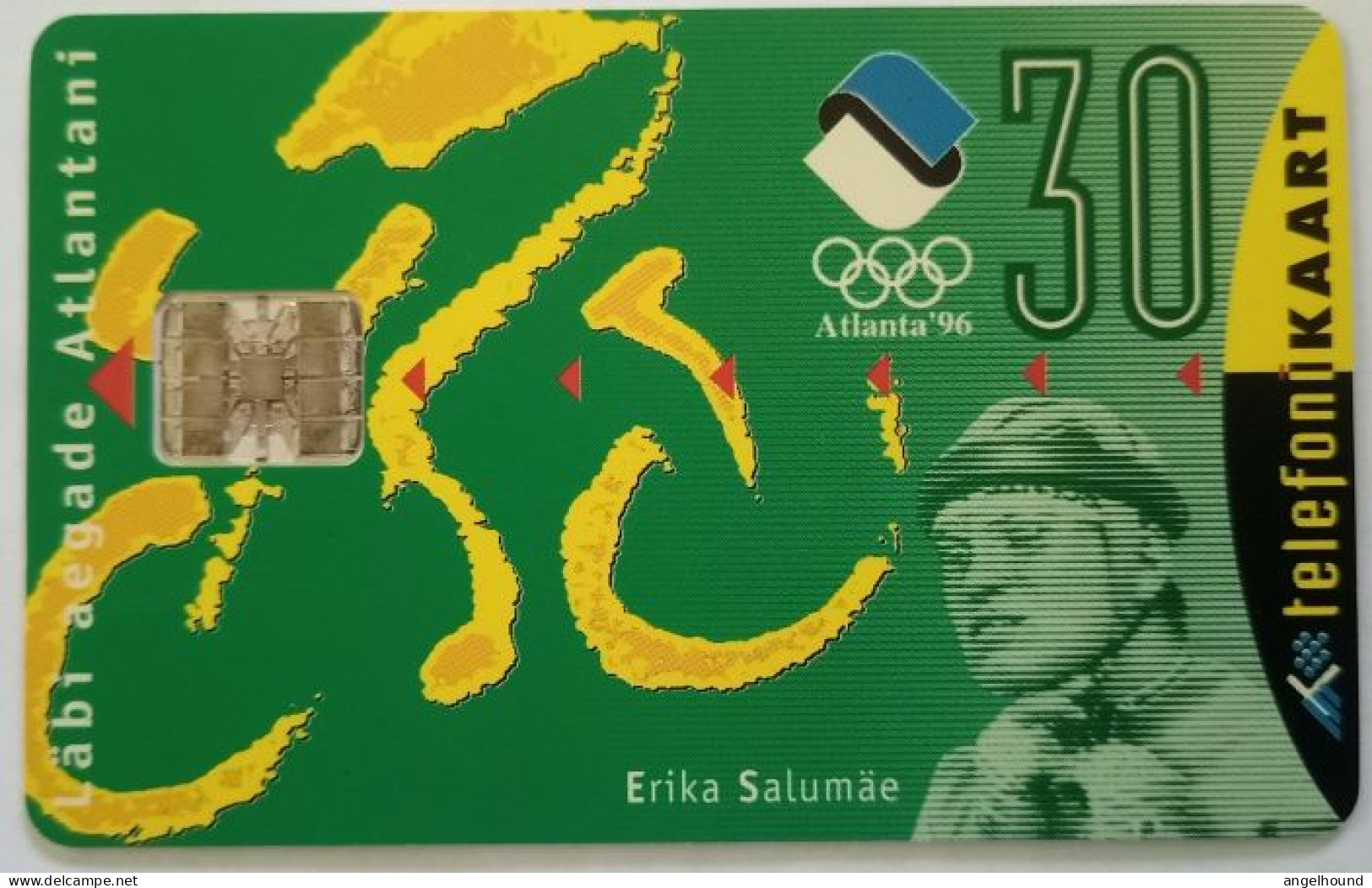 Estonia 30 Kr. Chip Card Erika Salumae - Estonia