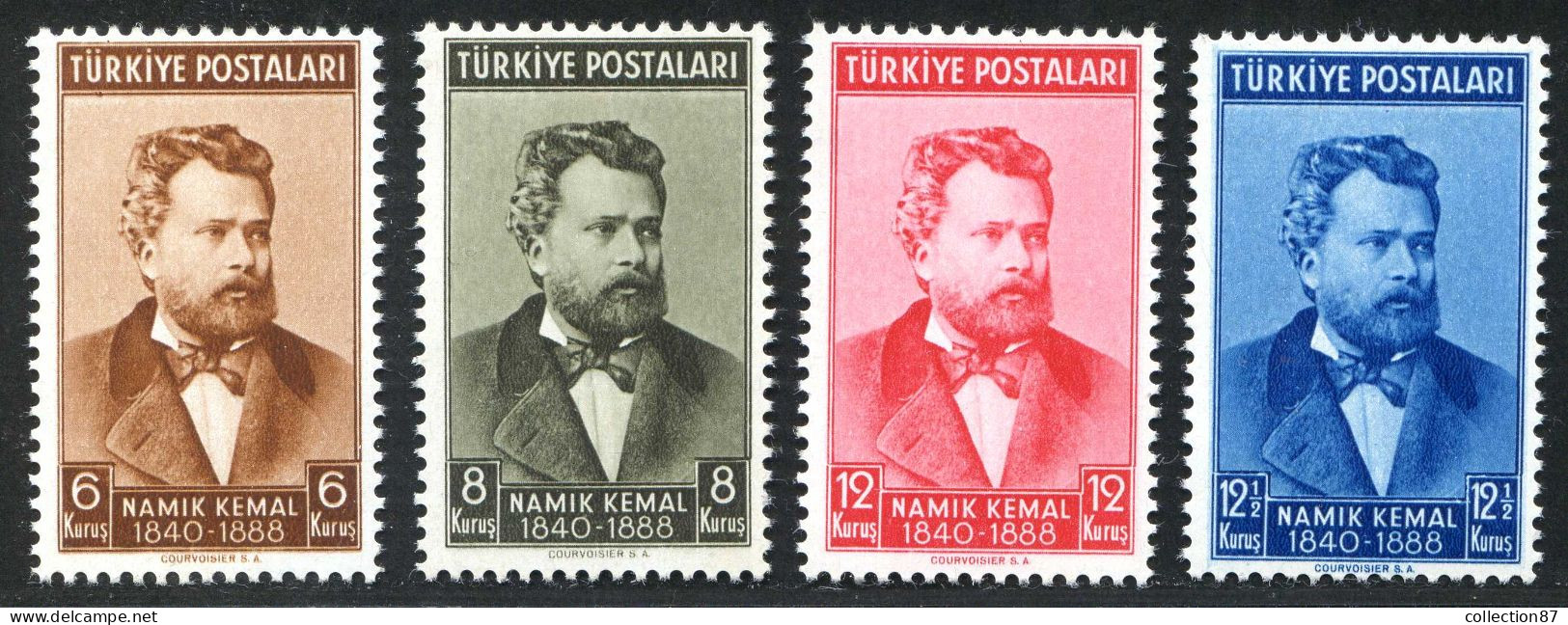 REF 091 > TURQUIE < Yv N° 930 à 933 * * < Neuf Luxe Dos Visible MNH * * Cat 18 € - Turkey > Poete Namik Kemal - Ungebraucht