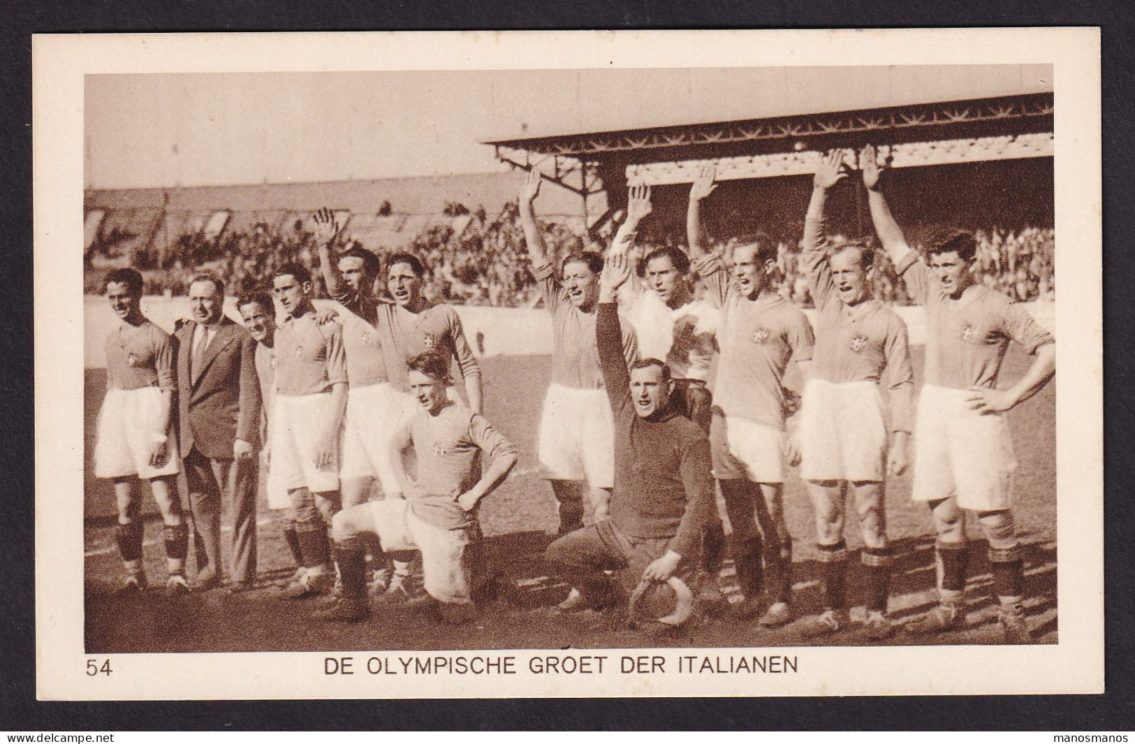 DDGG 020  -- Carte-Vue Officielle Des JEUX OLYMPIQUES AMSTERDAM 1928 - FOOTBALL Equipe D' ITALIE  - Neuve - Ete 1928: Amsterdam