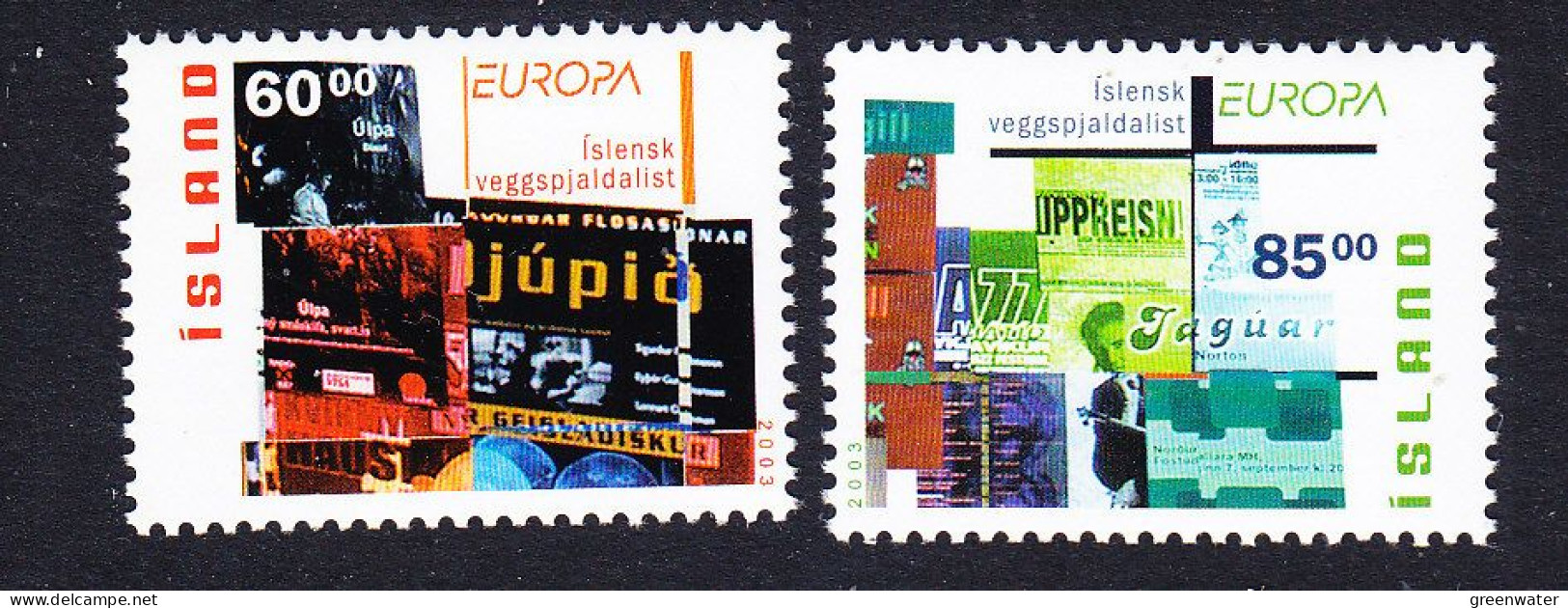 Europa Cept 2003 Iceland 2v  ** Mnh (59558f) ROCK BOTTOM - 2003