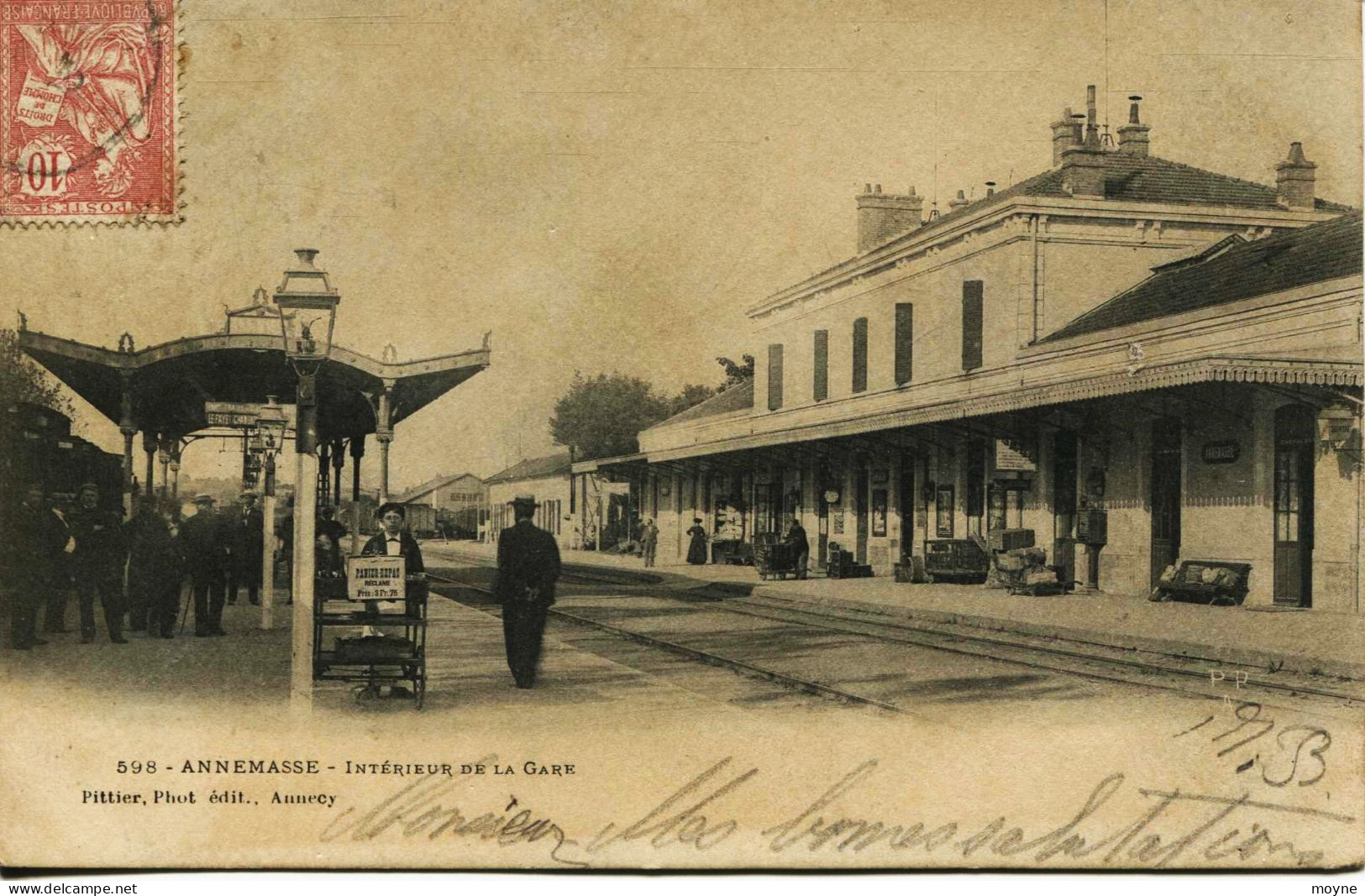 3427 - Hte Savoie - ANNEMASSE :   INTERIEUR  DE LA GARE  ,-  Ed.  Pittier N° 598  - Circulée En   1903 - Annemasse