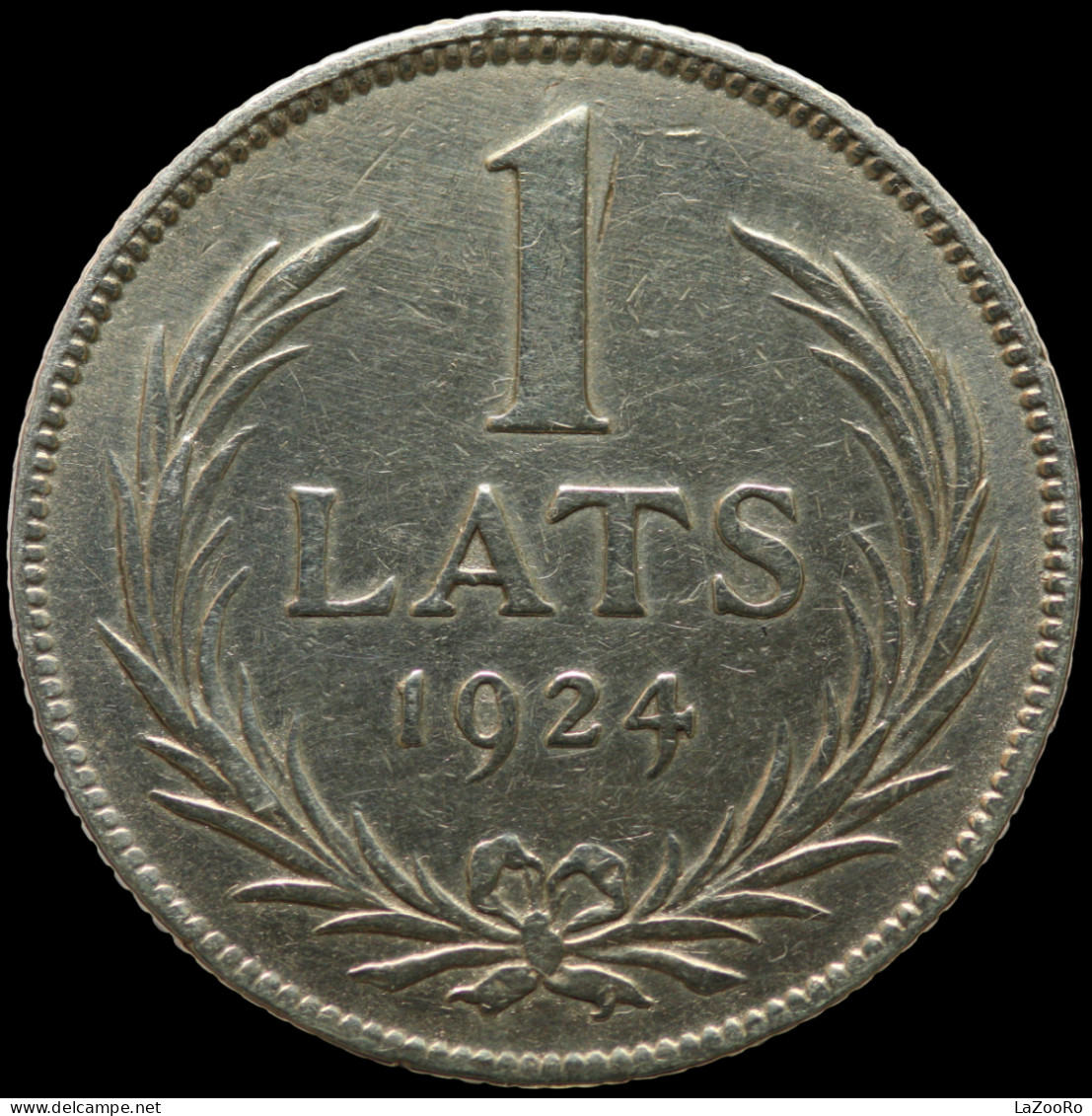 LaZooRo: Latvia 1 Lats 1924 VF / XF - Silver - Latvia