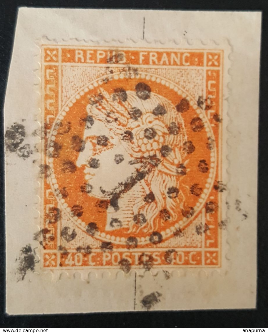 Timbre Cérès « Siège De Paris », 40 Centimes Orange N° 38, 1870 1871, Affranchissement étoile Chiffrée 1 - 1870 Siege Of Paris