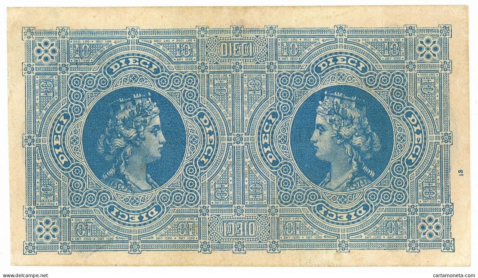 10 LIRE BIGLIETTO CONSORZIALE REGNO D'ITALIA 30/04/1874 QSPL - Biglietti Consorziale