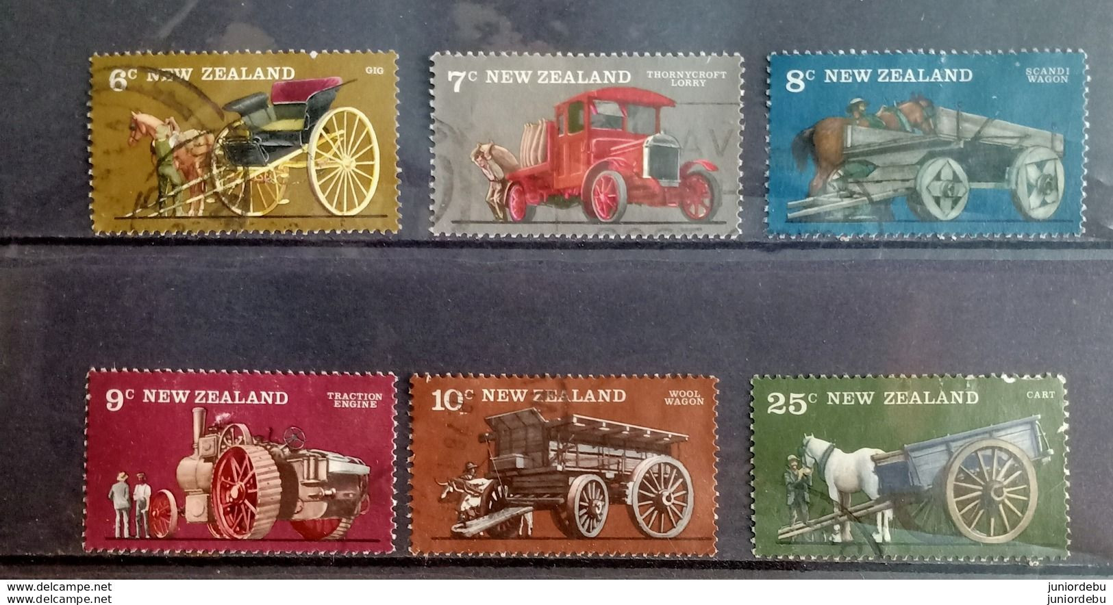 New Zealand  - 1978 - Vintage Farm Transport - Set Of 6 - Used ( D) Condition As Per Scan. ( 20/04/2020 ) - Gebraucht