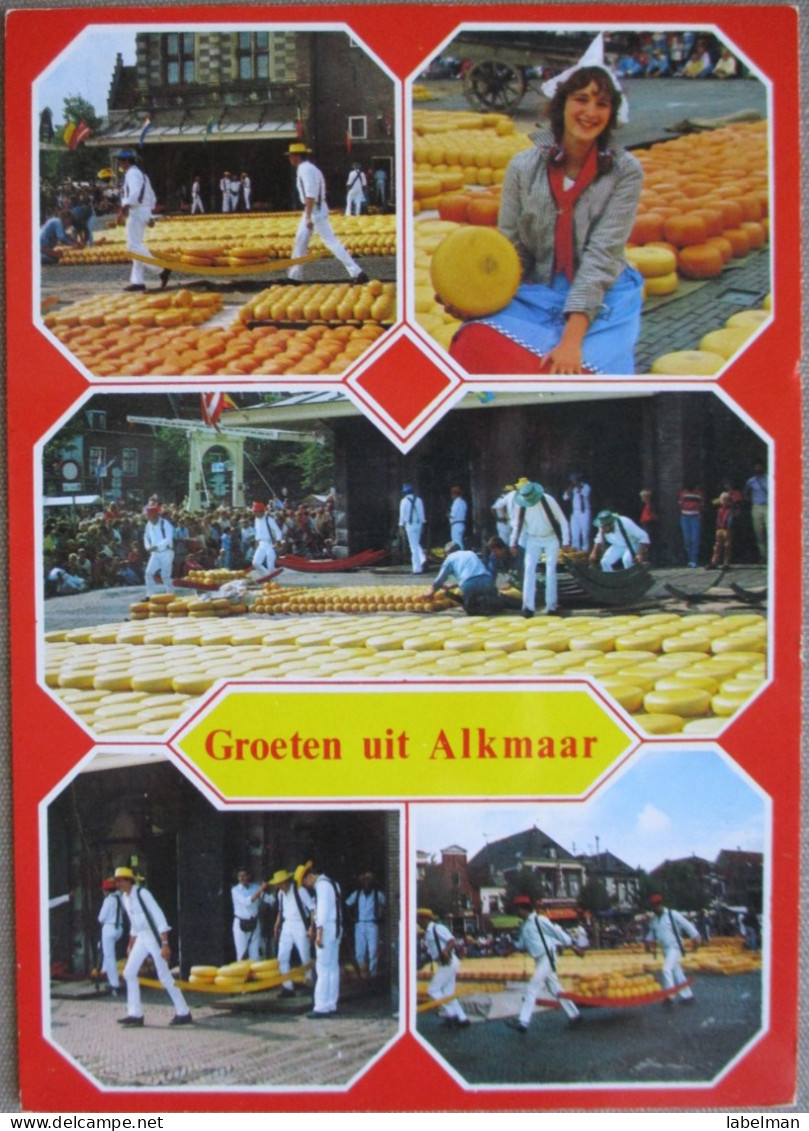 HOLLAND NETHERLAND ALKMAAR WAAGPLEIN CHEESE MARKET POSTCARD CARTOLINA ANSICHTSKARTE CARTE POSTALE POSTKARTE CARD - Alkmaar