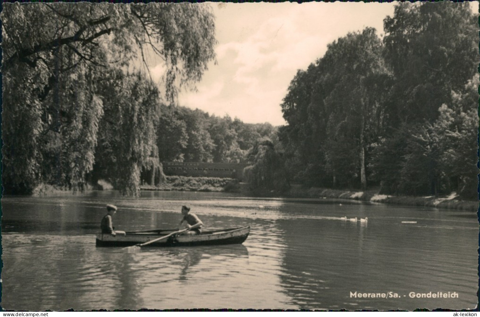 Ansichtskarte Meerane Gondelteich 1965 - Meerane