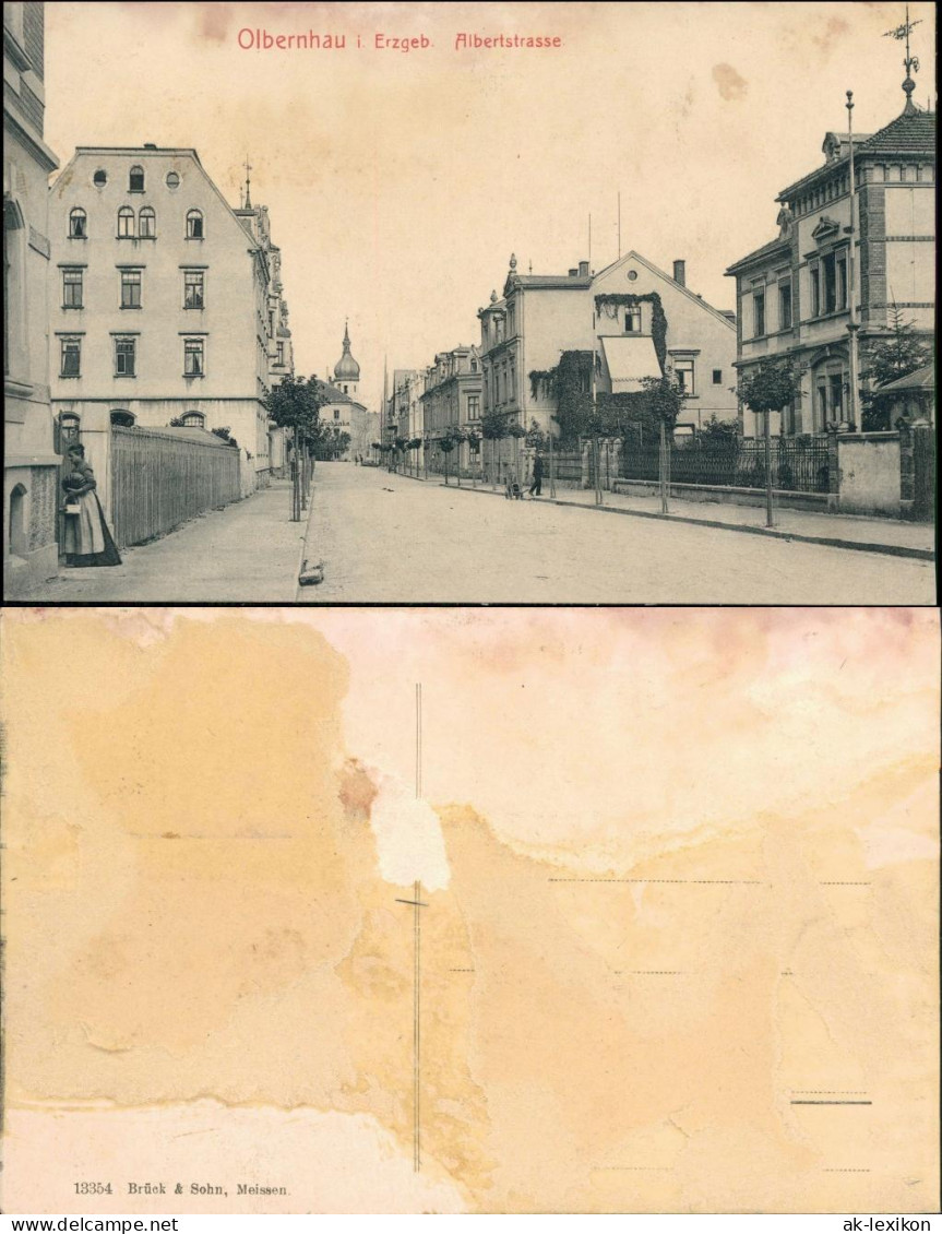 Ansichtskarte Olbernhau Partie In Der Albertstrasse 1909  - Olbernhau