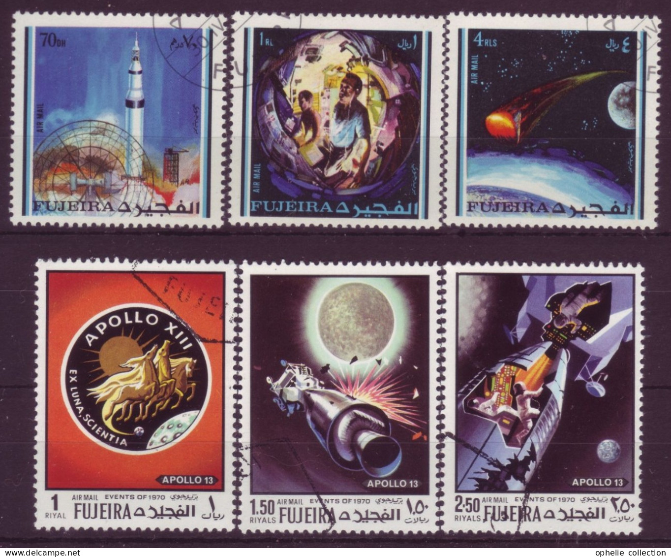 Asie - Fujeira - Espace - 6 Timbres Différents - 7076 - Fudschaira