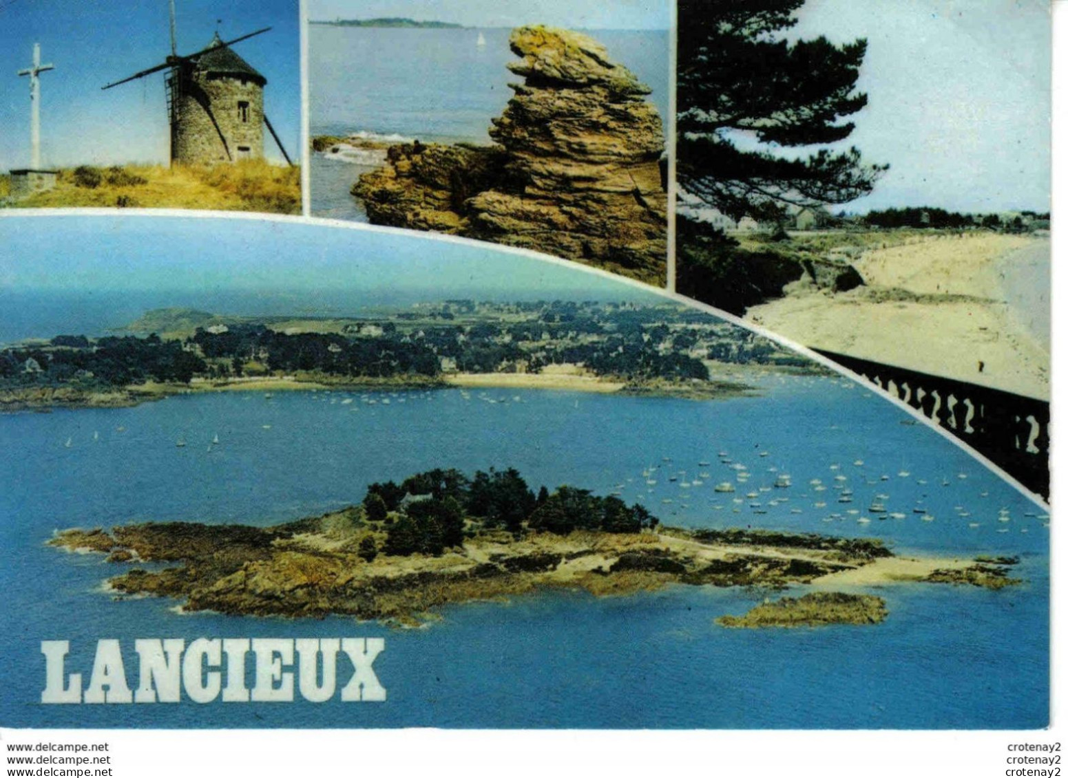 22 LANCIEUX Multivues N°5 Moulin à Vent Calvaire Tête De Chien Ile De L'Islet VOIR DOS - Lancieux