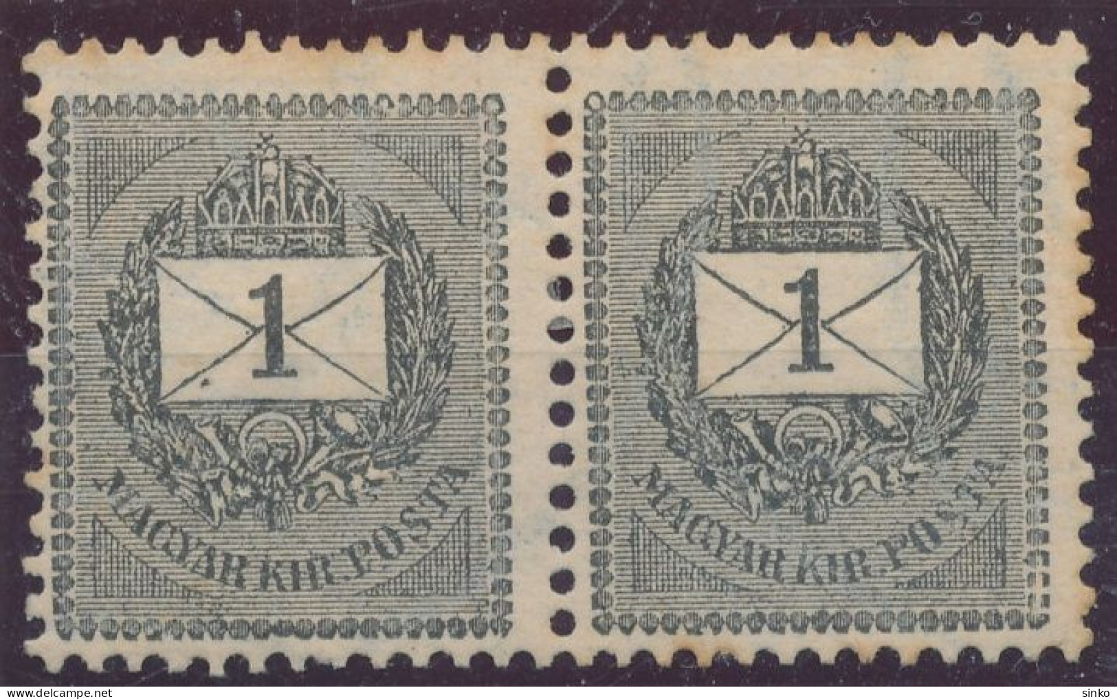 1898. Black Number Krajcar 1kr Stamp Pair - ...-1867 Préphilatélie