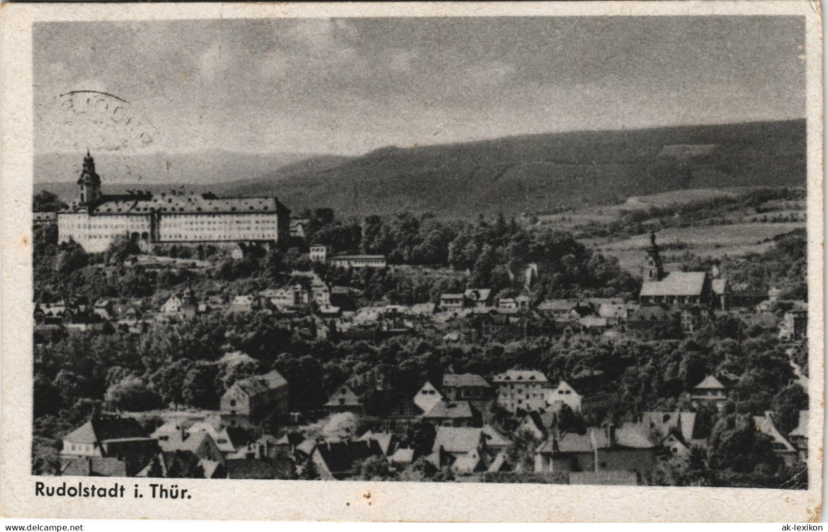 Ansichtskarte Rudolstadt Panorama-Ansicht DDR Ansicht 1955 - Rudolstadt