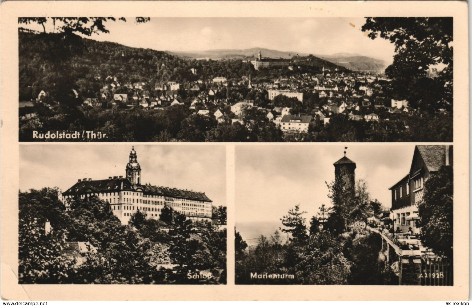 Ansichtskarte Rudolstadt DDR Mehrbildkarte Mit 3 Foto-Ansichten 1960 - Rudolstadt